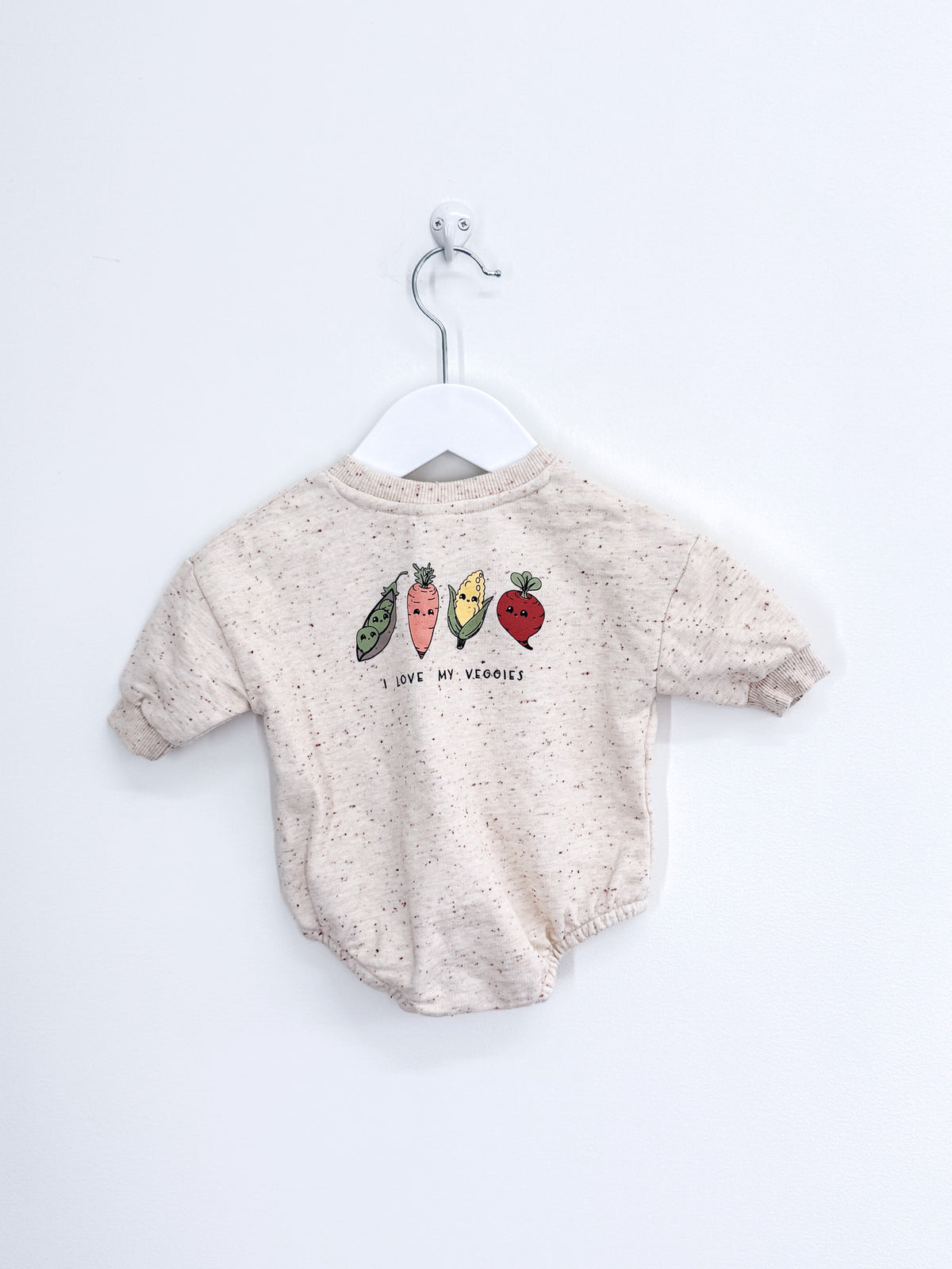 Teeny Weeny veggies jersey romper (0-3m)