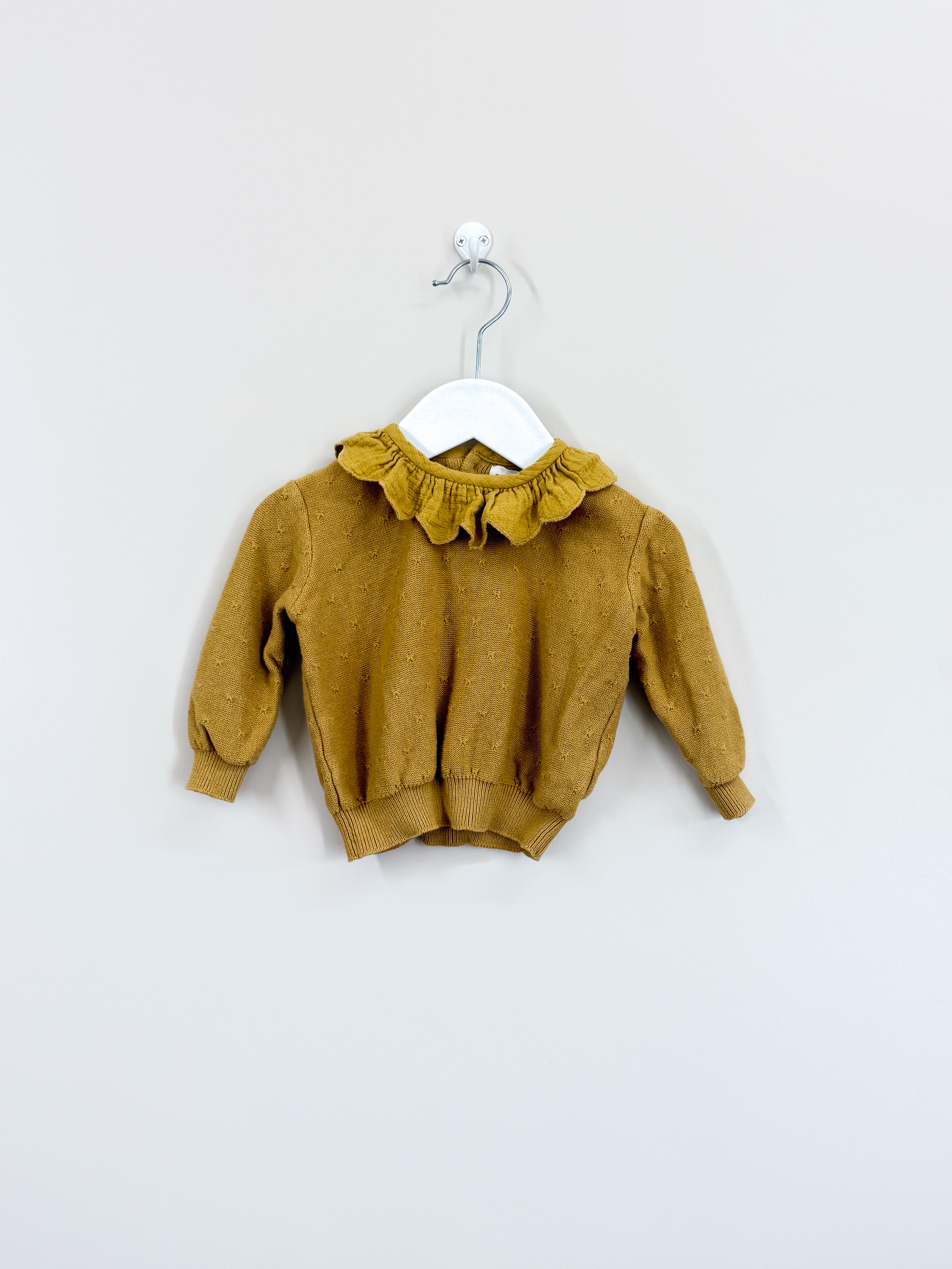 Quincy Mae organic petal knit sweater (6-12m)