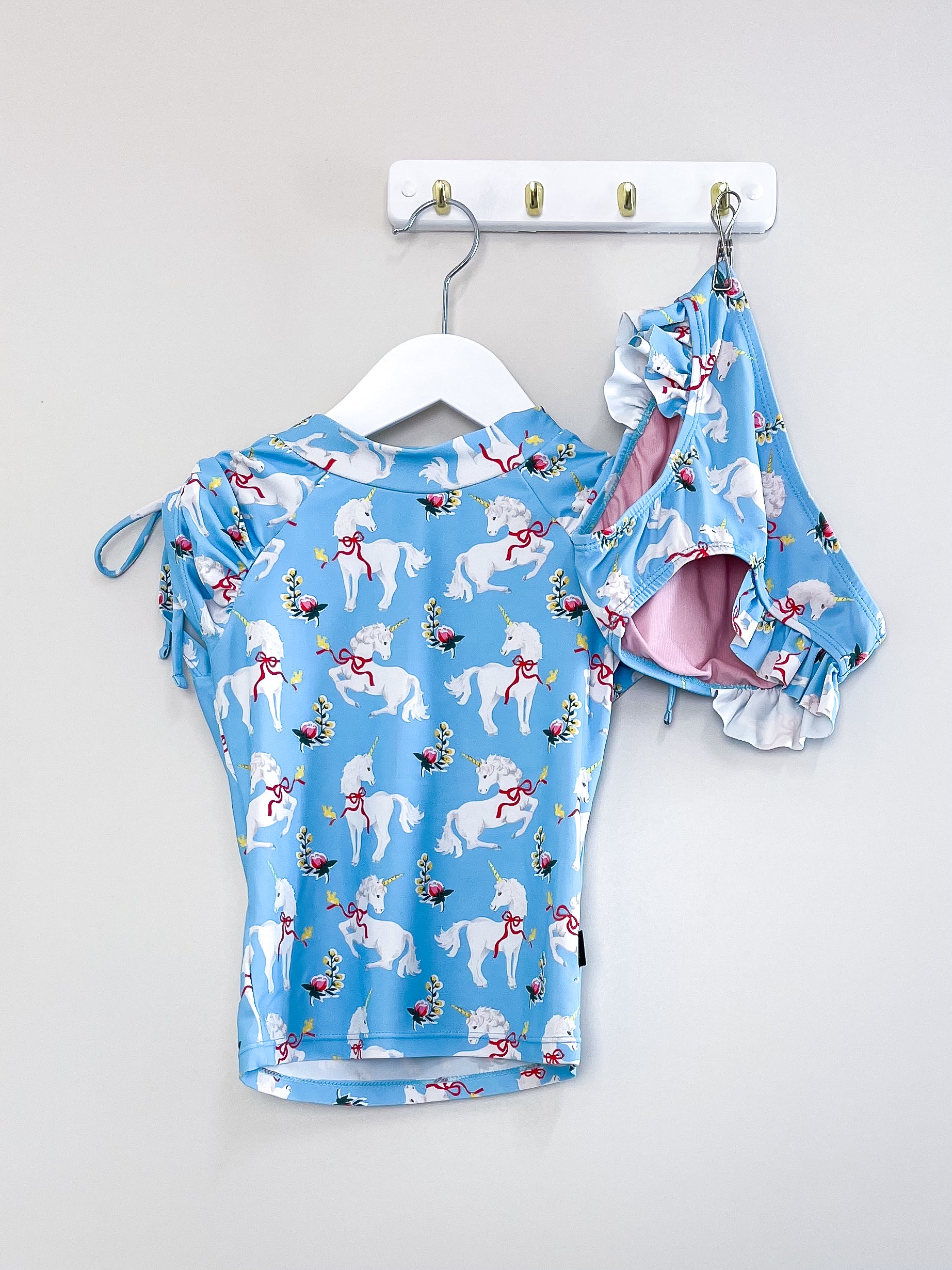 Rock Your Kid unicorn rashie swim set (5y)