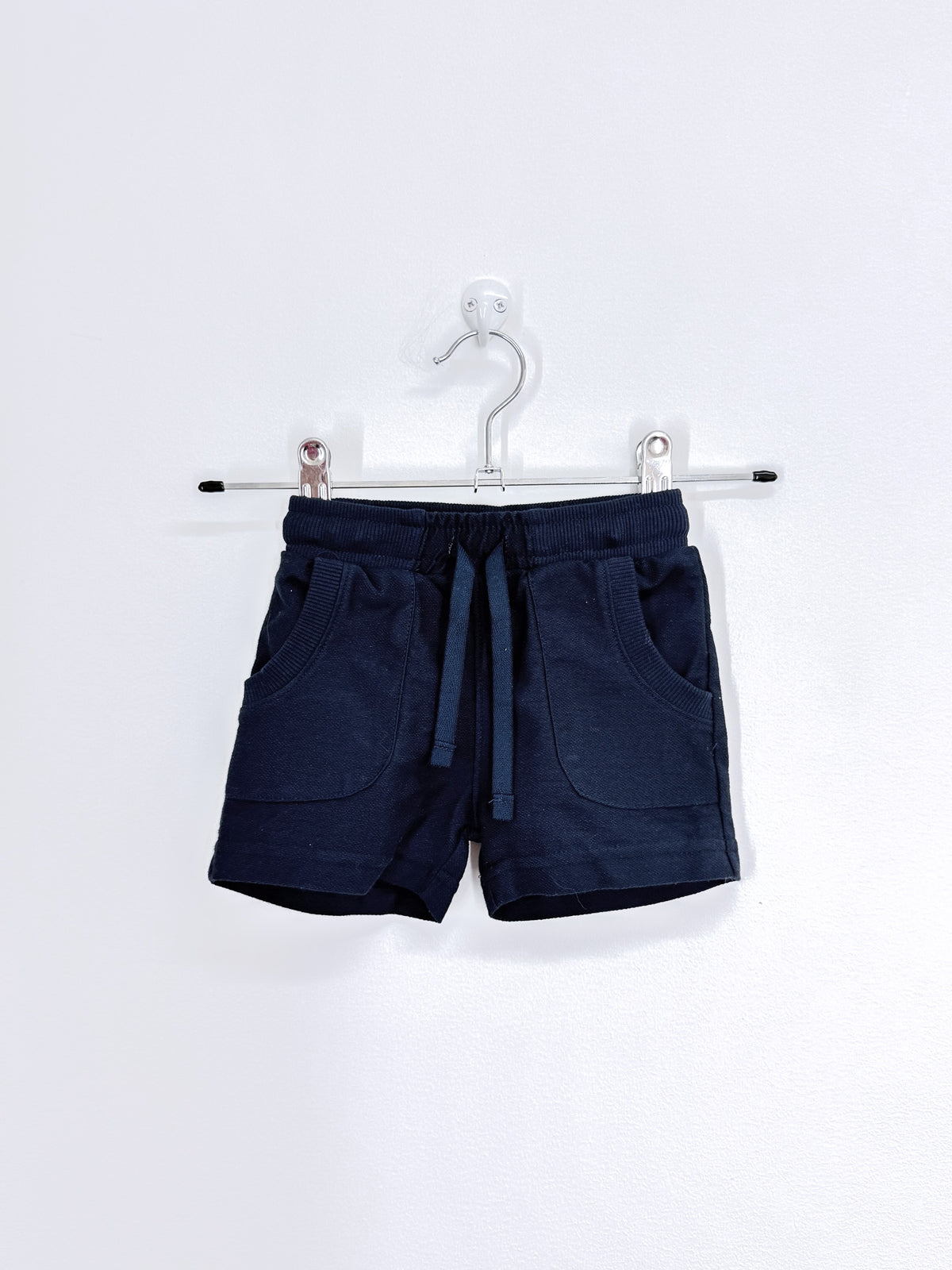 Teeny Weeny navy drawstring shorts (3-6m)