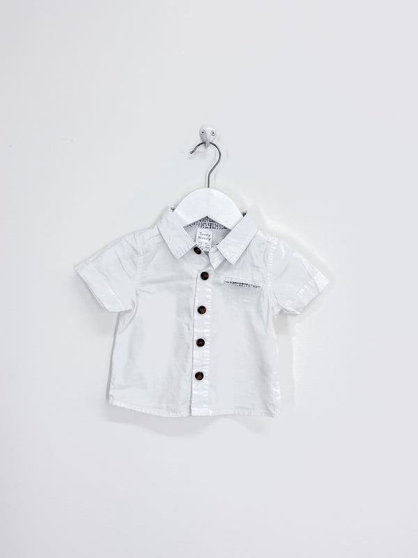 Teeny Weeny short sleeve button down shirt (3-6m)