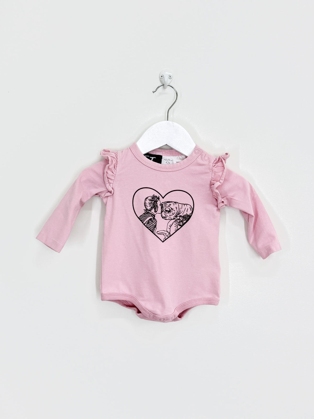 Cotton On Kids x E.T long sleeve frill bodysuit (3-6m)