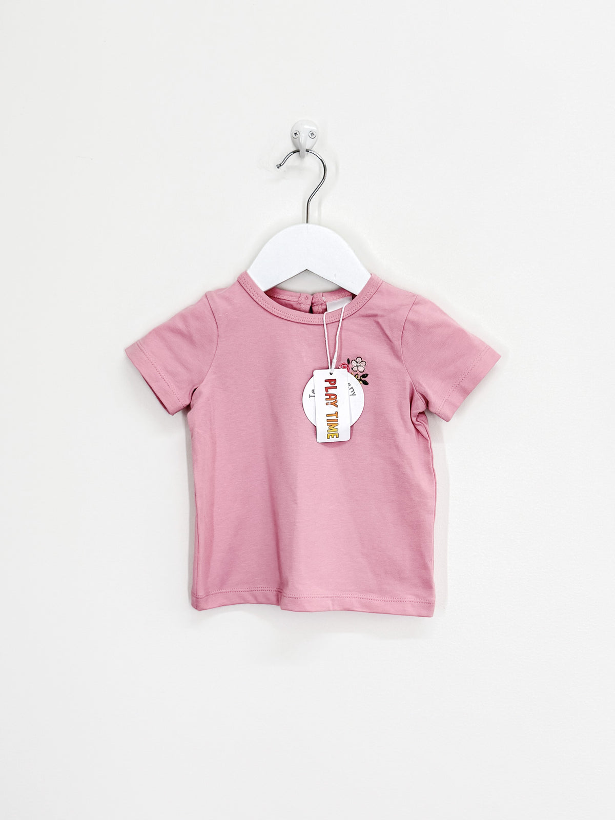 BNWT Teeny Weeny powder pink short sleeve tee (6-12m)