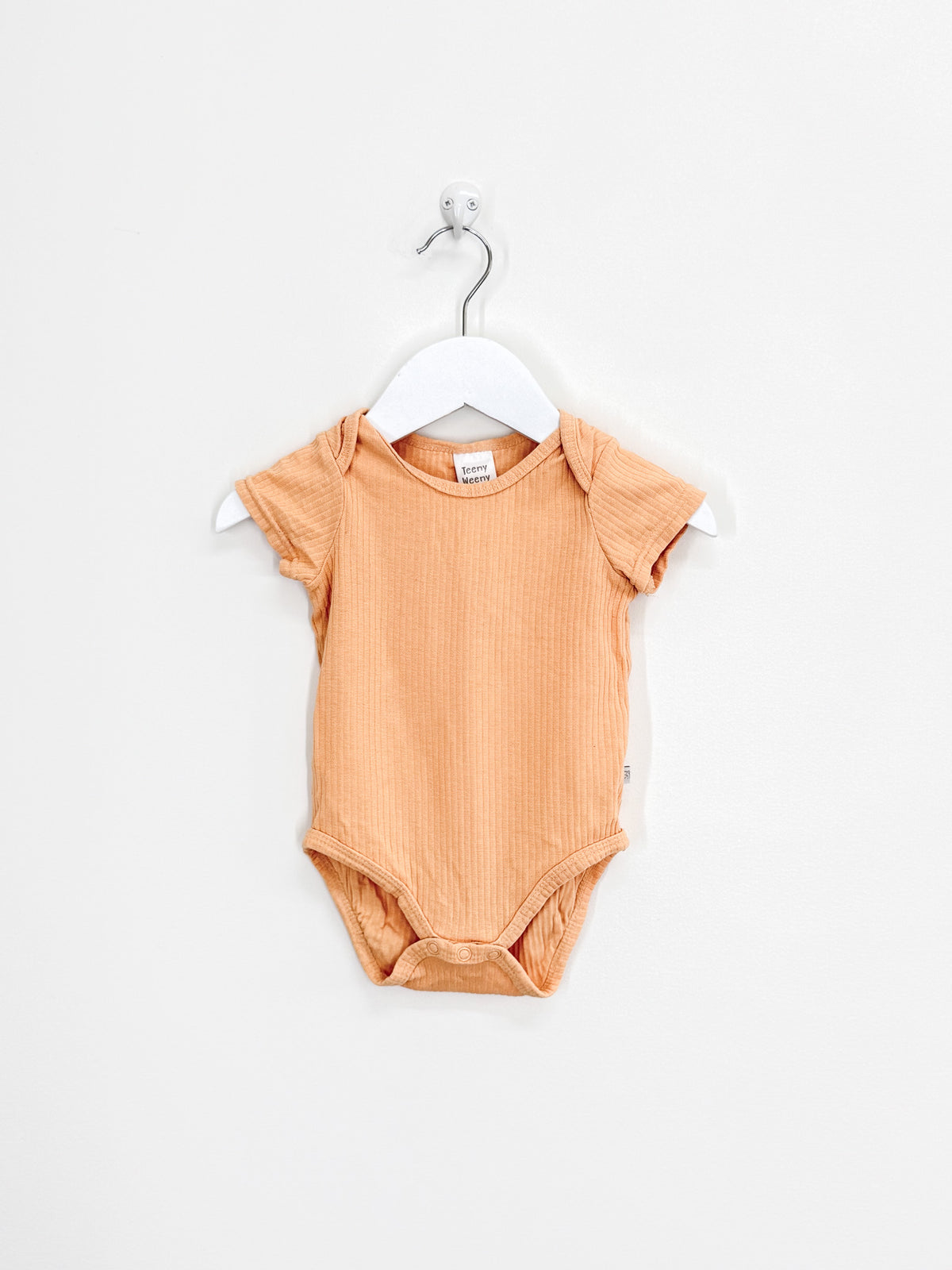 Teeny Weeny short sleeve rib bodysuit - orange (3-6m)