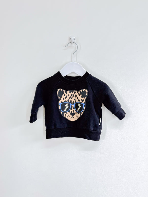 Hux organic cool cat sweatshirt (3-6m)