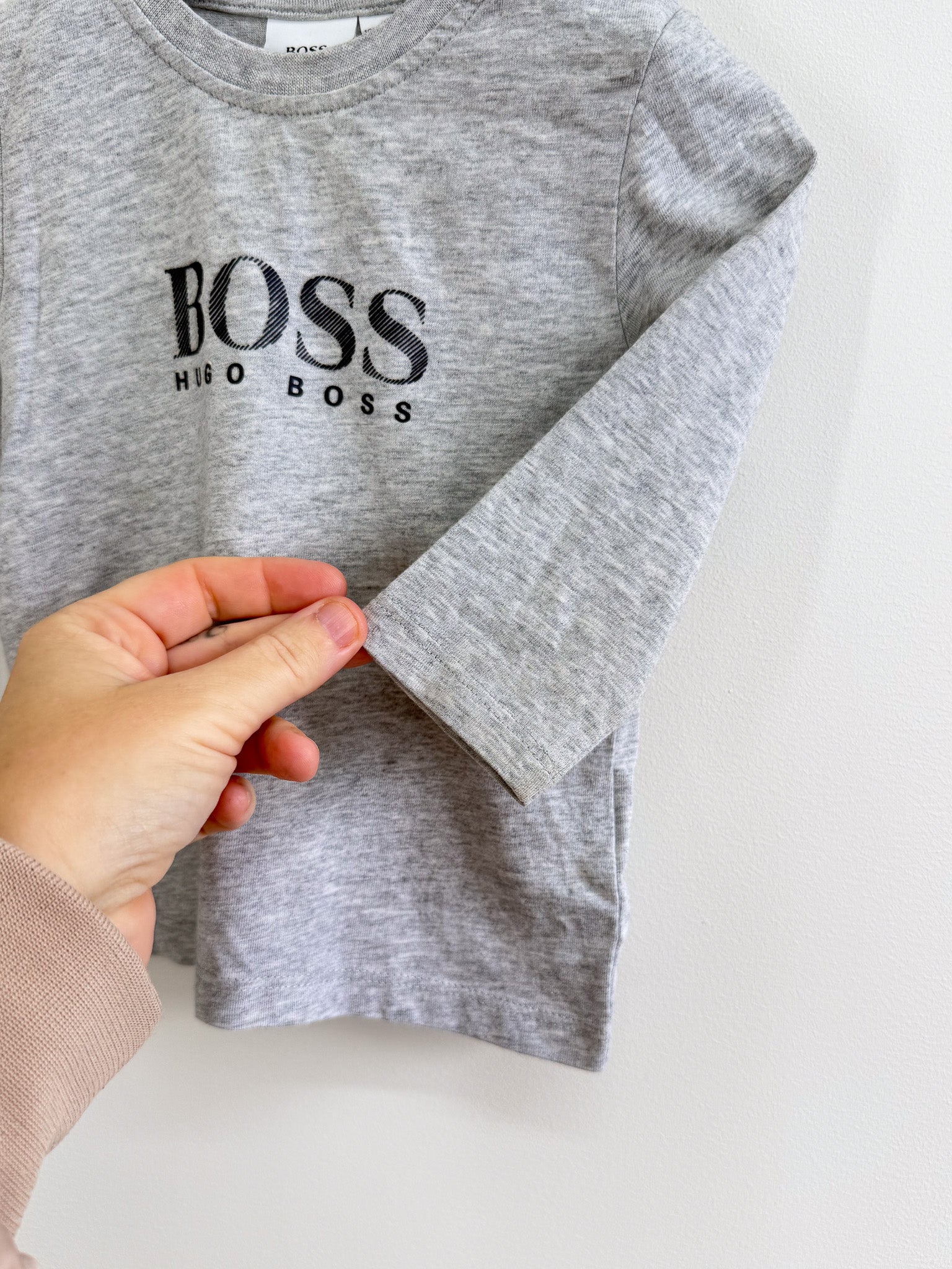 Hugo Boss long sleeve logo tee (12m)