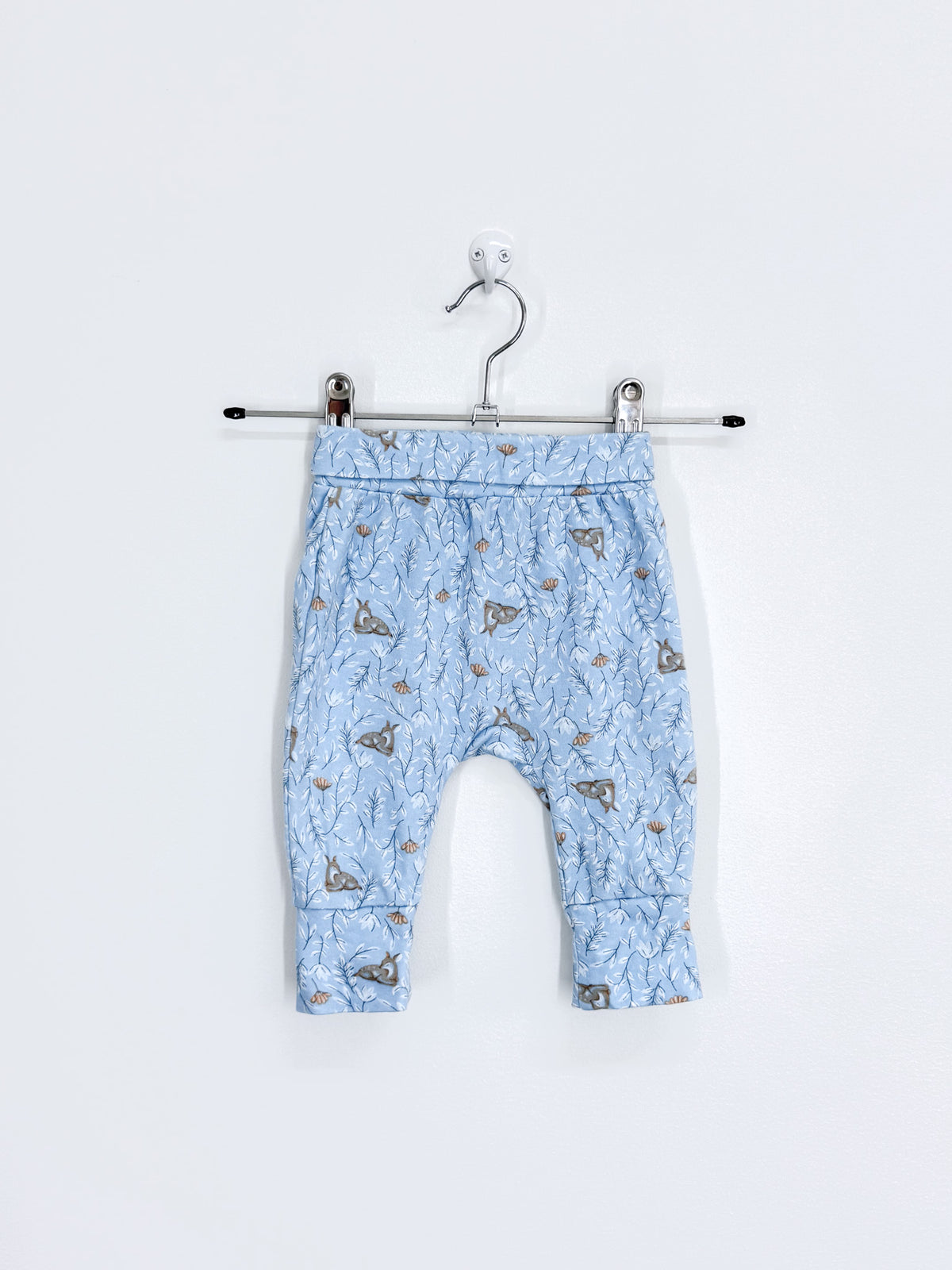 Little Bundle fold over leggings - fawn (0-3m)