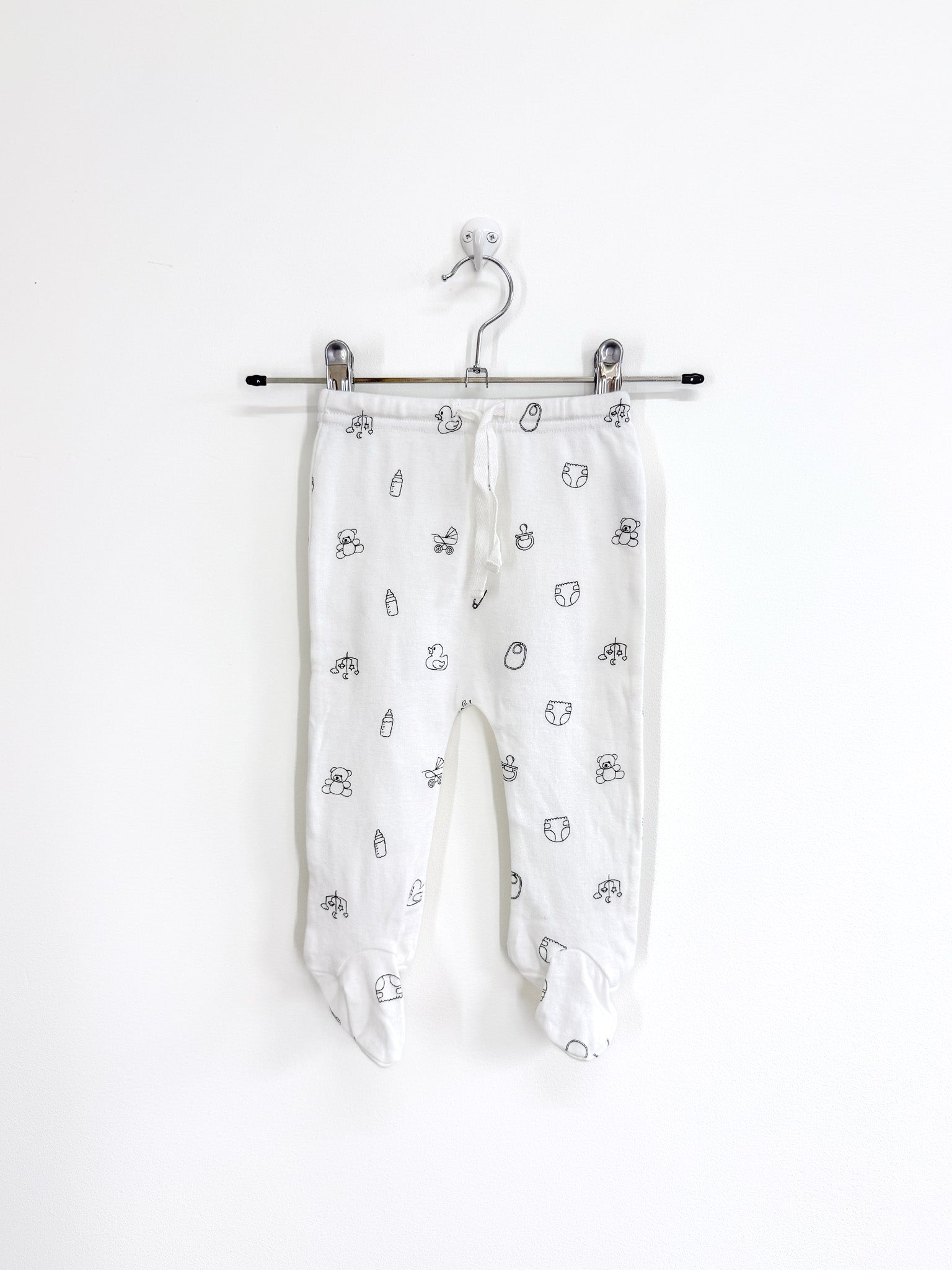 Father Rabbit organic footed leggings (3-6m)