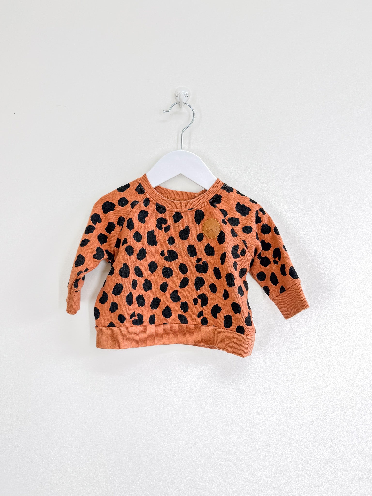 Hux organic animal fleece sweatshirt (3-6m)