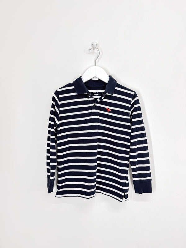 Next long sleeve striped polo shirt (6-7y)