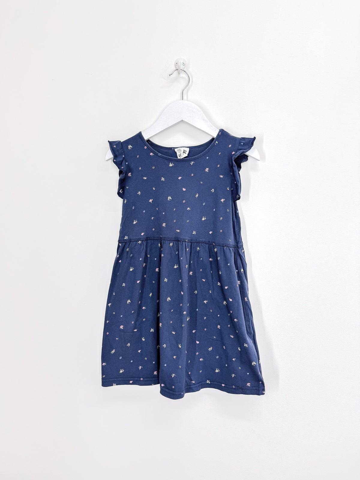 Cotton On Kids short sleeve blue floral dress (5y)