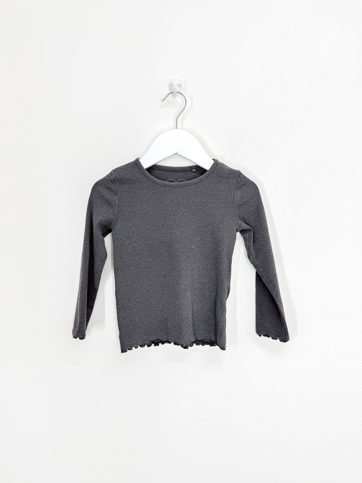 Next long sleeve rib tee - charcoal (2-3y)