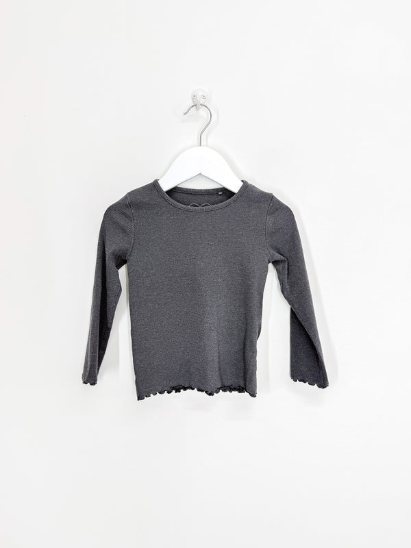 Next long sleeve rib tee - charcoal (2-3y)