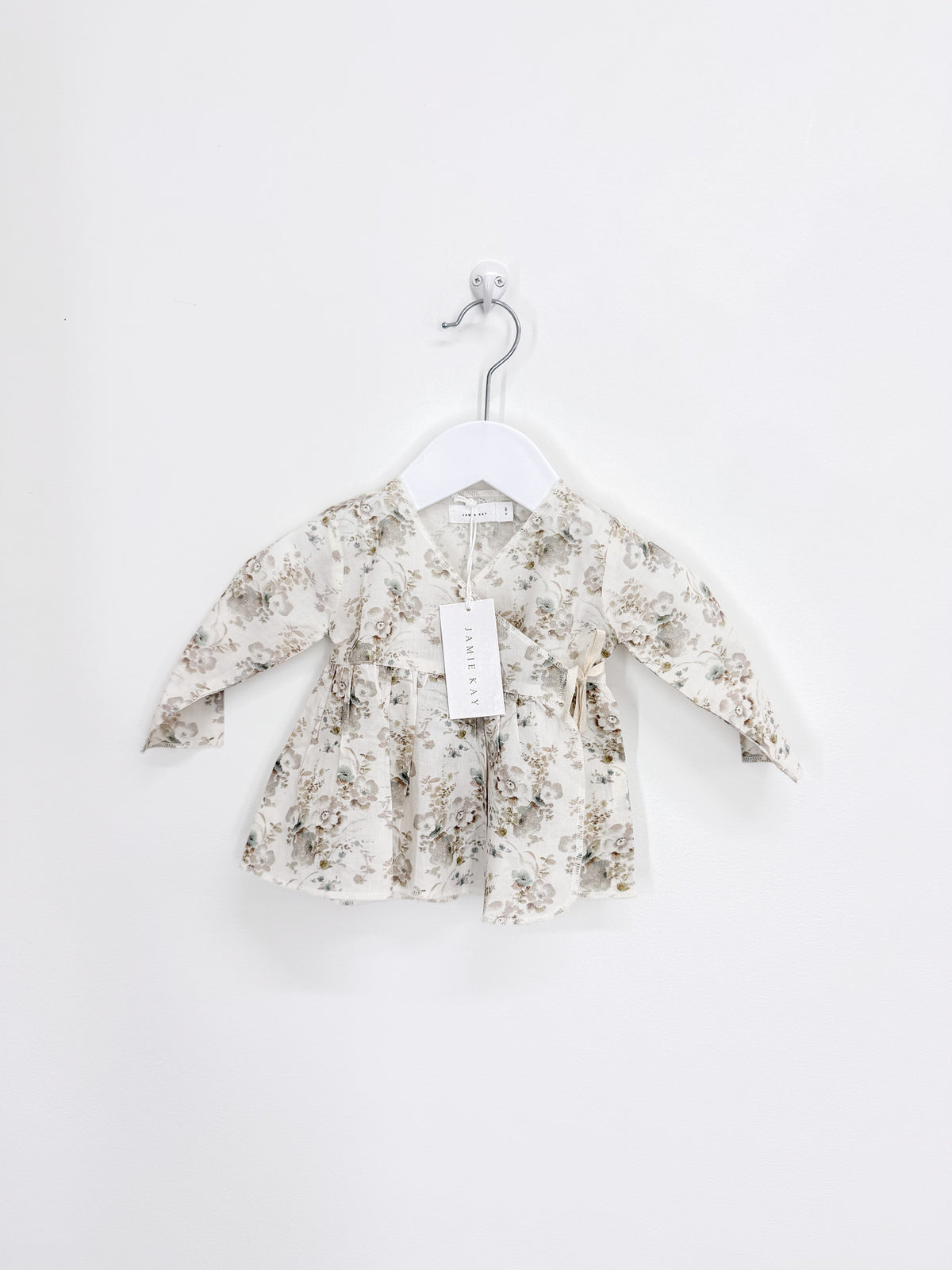 BNWT Jamie Kay organic wrap blouse - esme floral (3-6m)