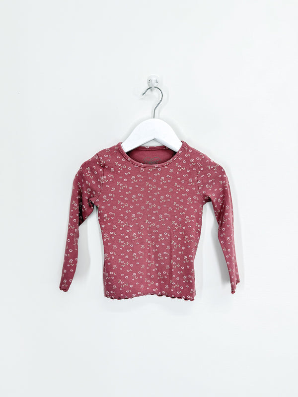 Next long sleeve rib tee - floral (2-3y)