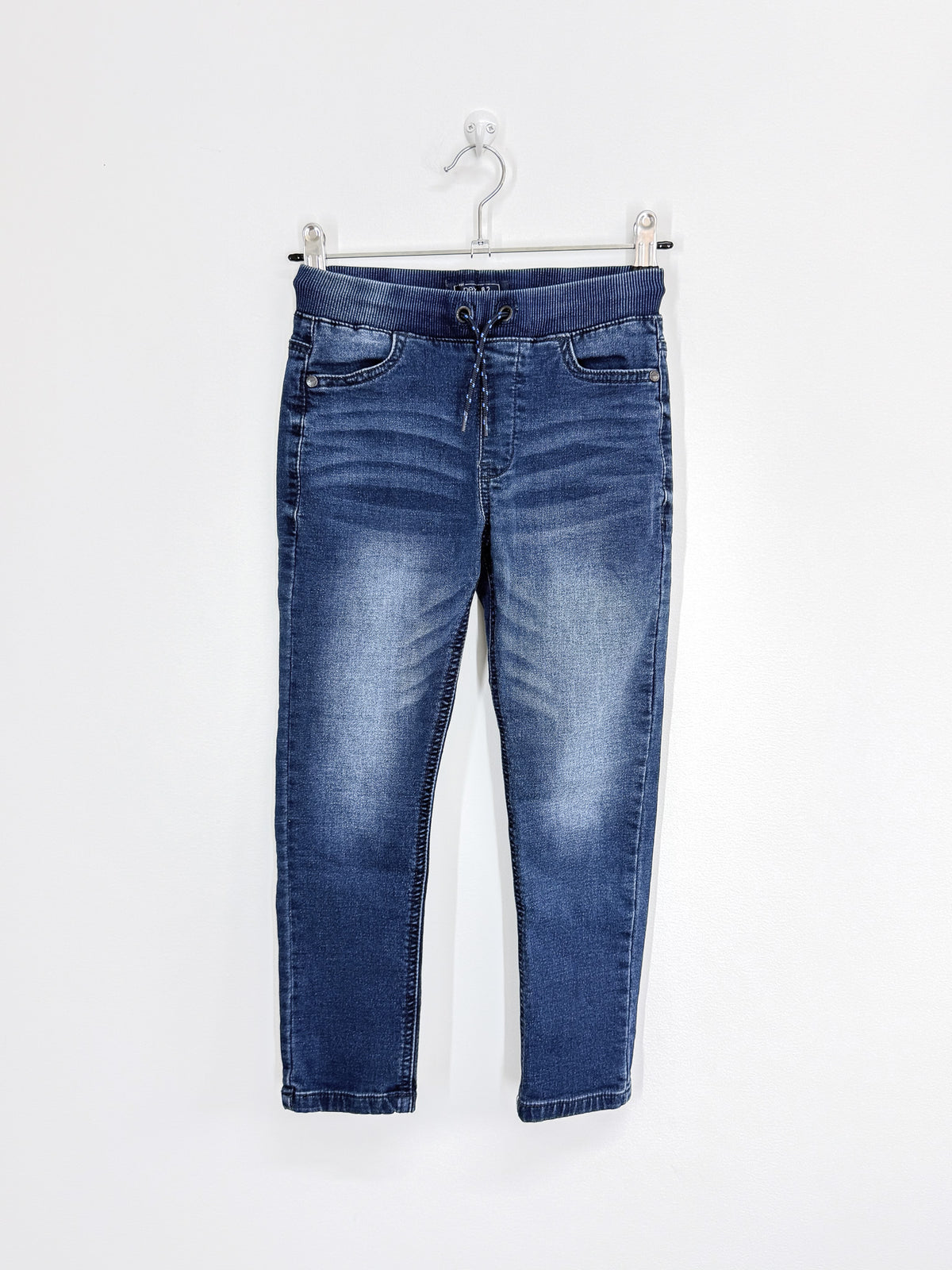 Next denim drawstring pull up joggers (7y)