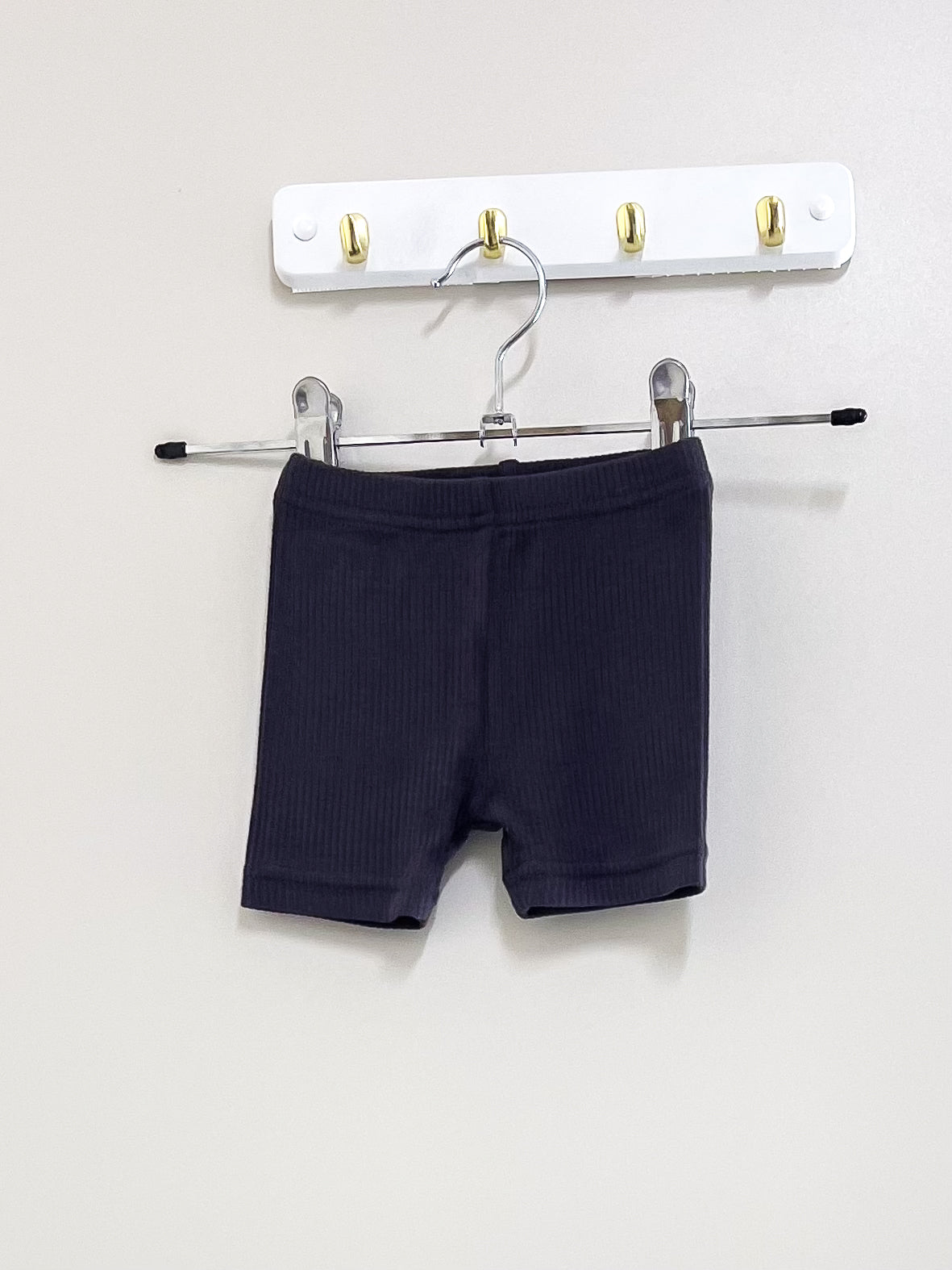 Jamie Kay organic ribbed bike shorts - shale (6-12m)