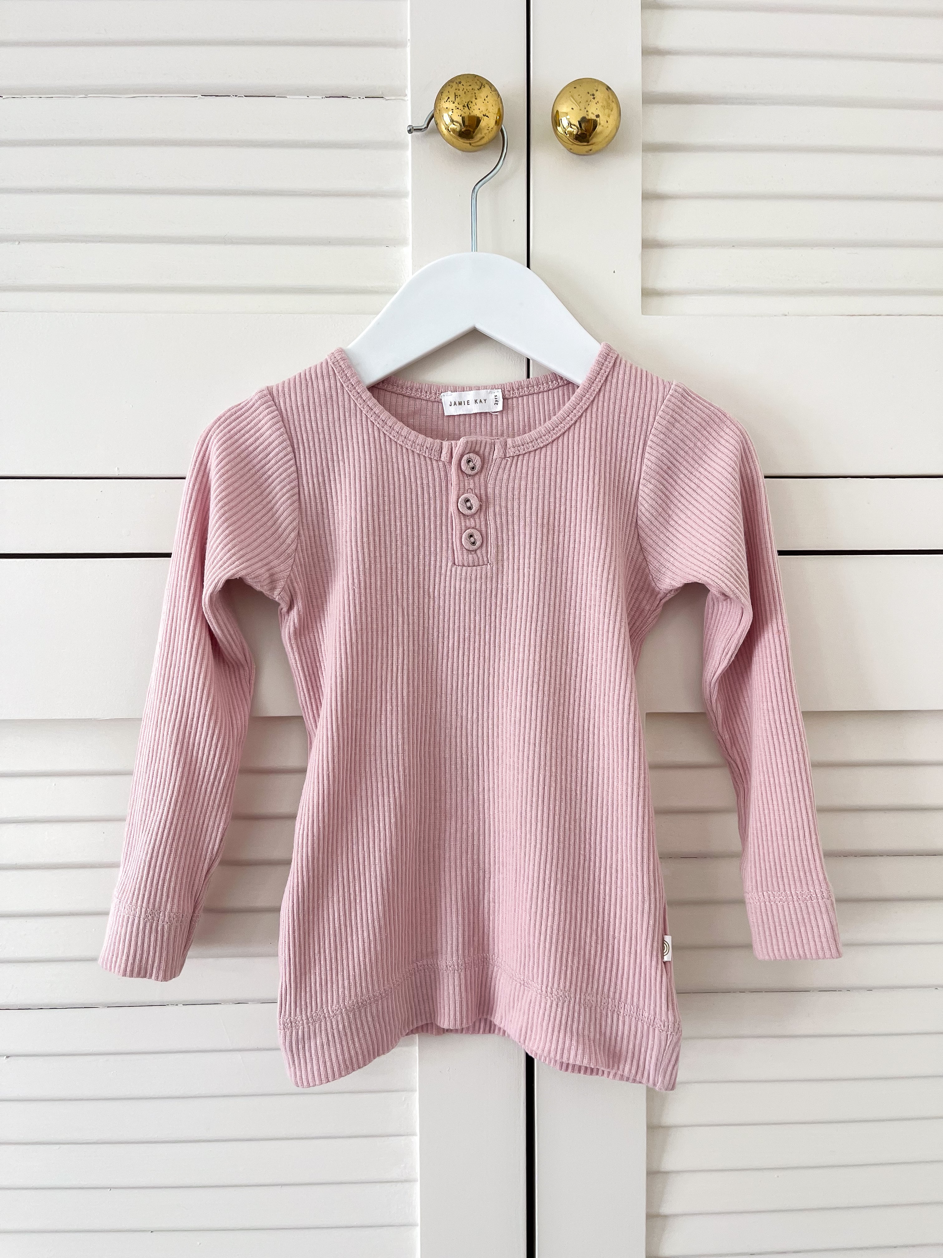 Jamie Kay OG organic ribbed henley (2y)