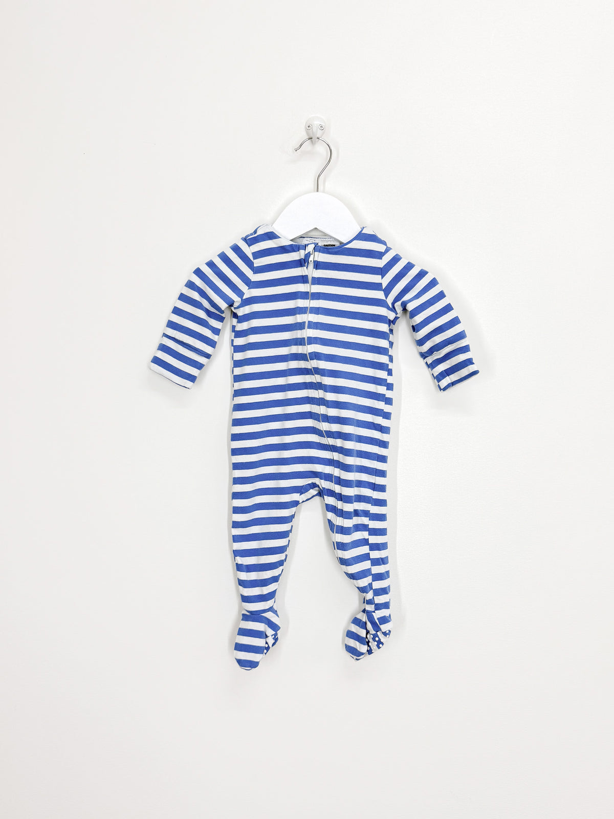 Cotton On Kids zipsuit - blue stripe (3-6m)