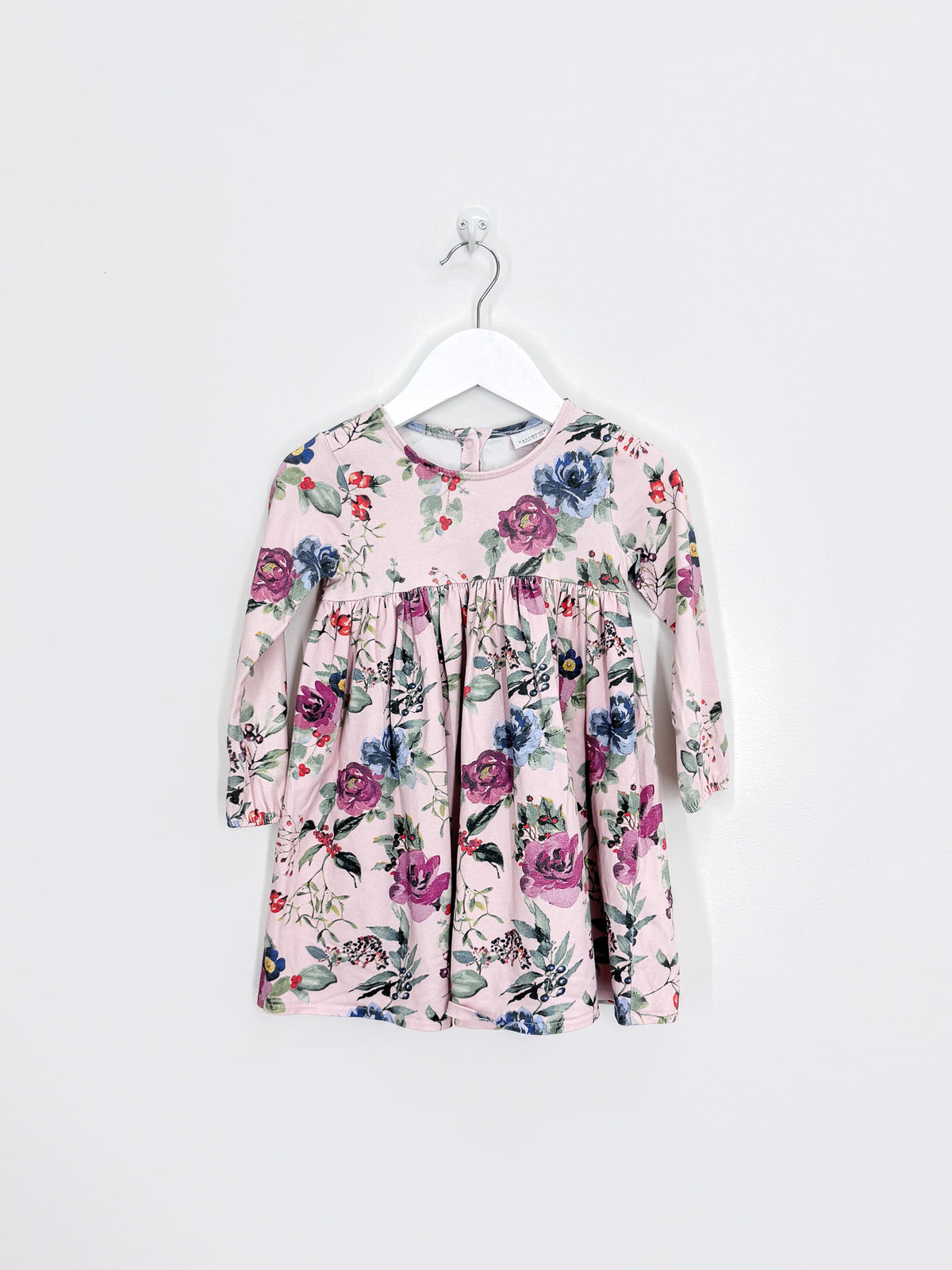 Next long sleeve floral dress (18-24m)