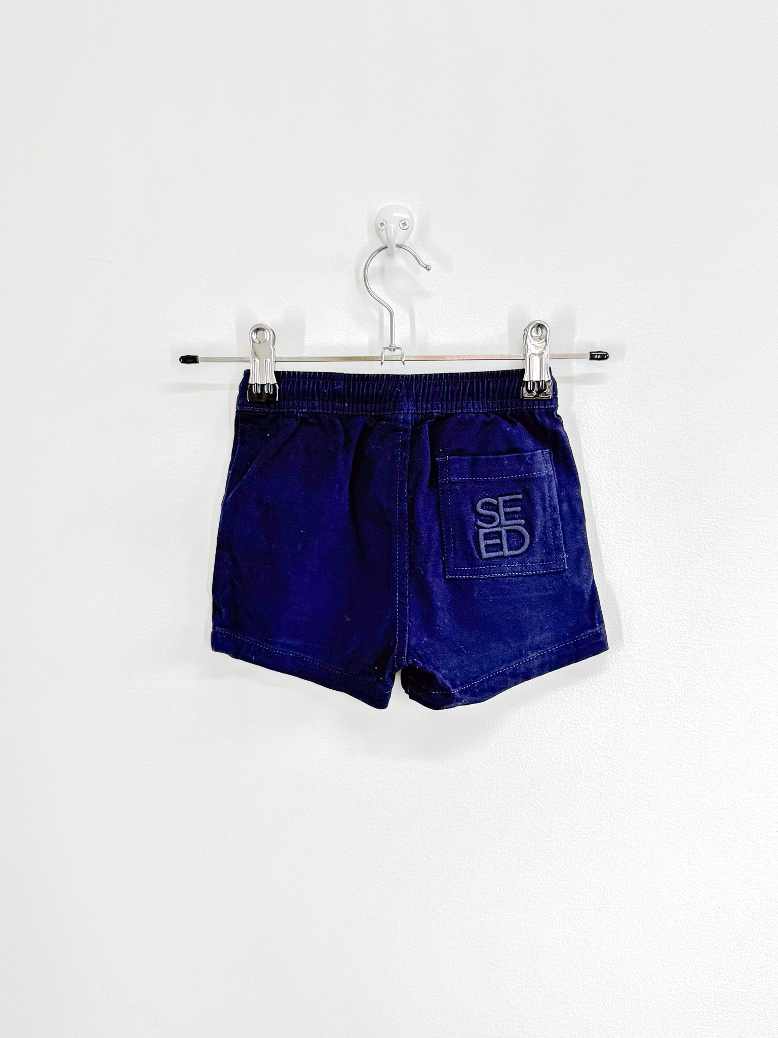 Seed core logo chino shorts - navy (6-12m)
