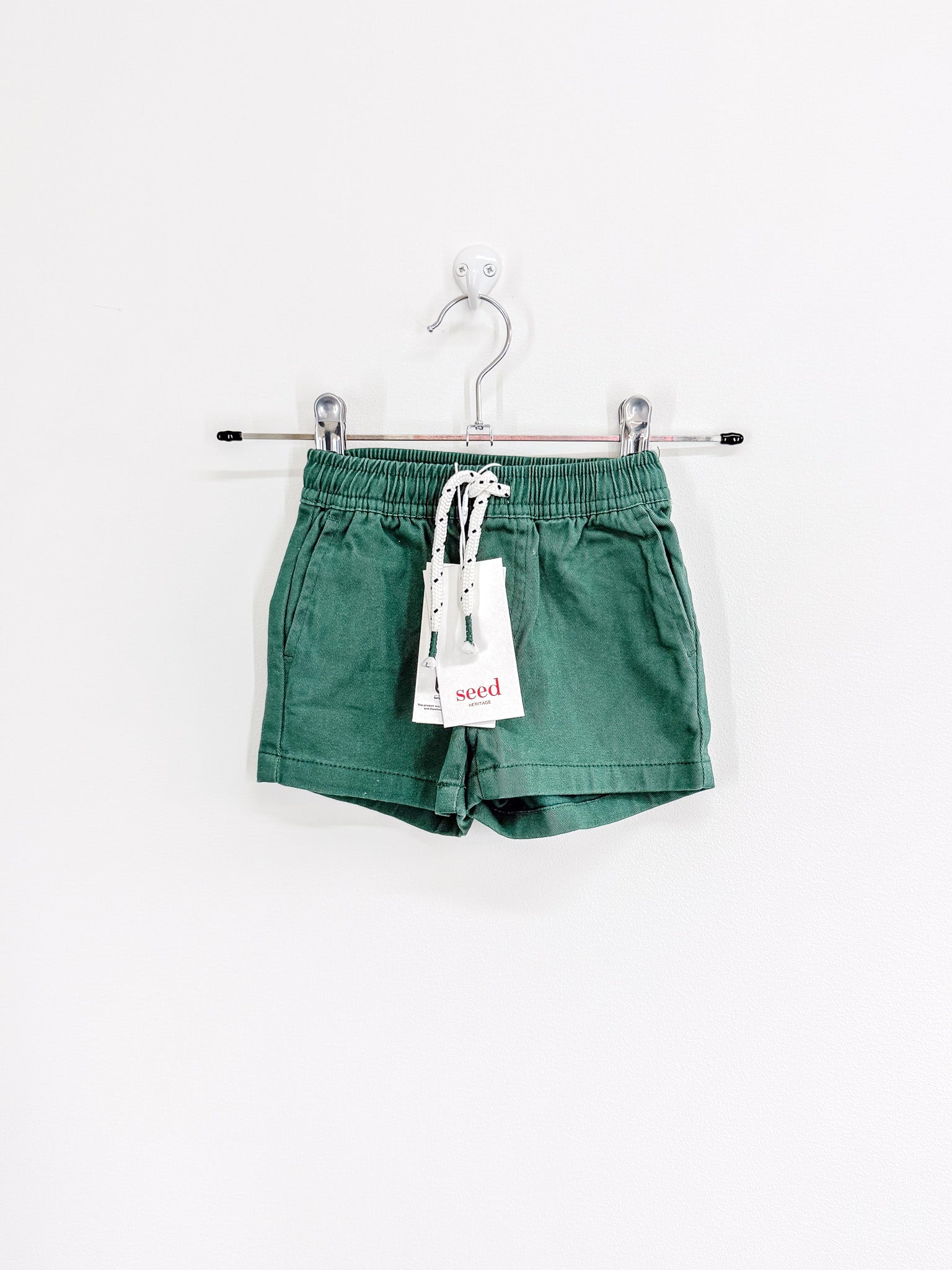BNWT Seed core logo chino shorts (3-6m)