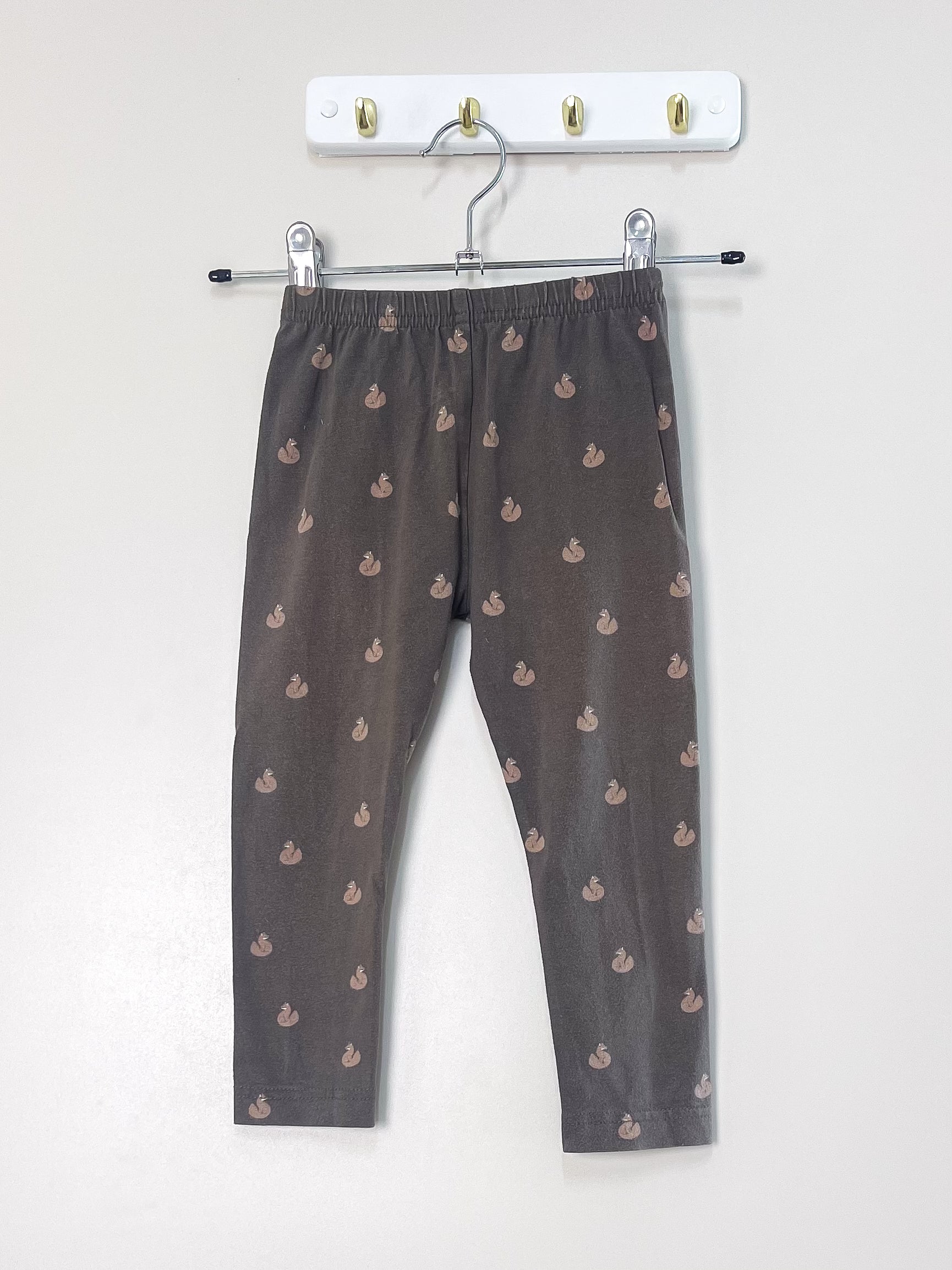 Jamie Kay organic leggings - fox cubs wolf (2y)