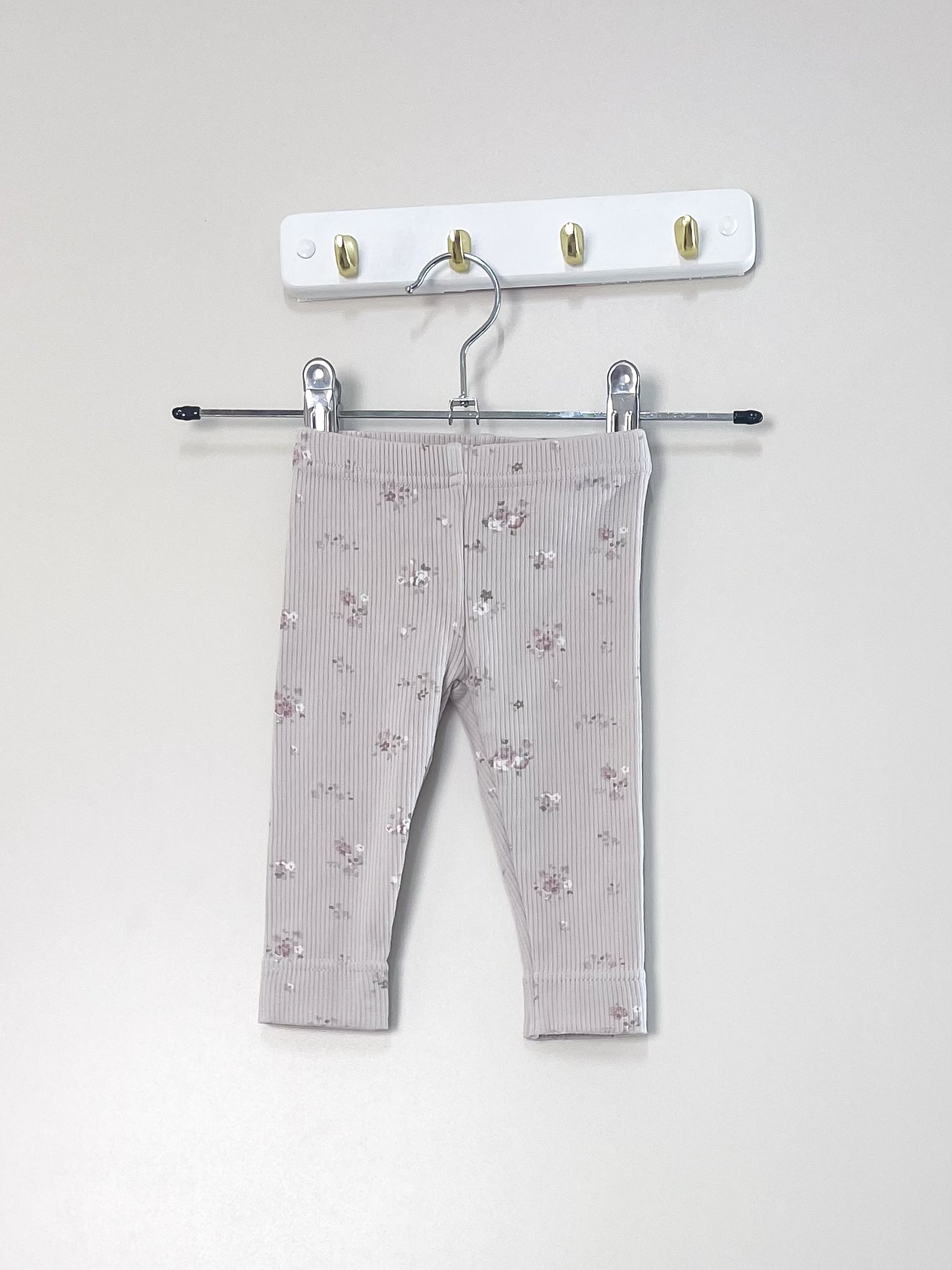 Jamie Kay organic ribbed leggings - petite fleur violet (newborn)