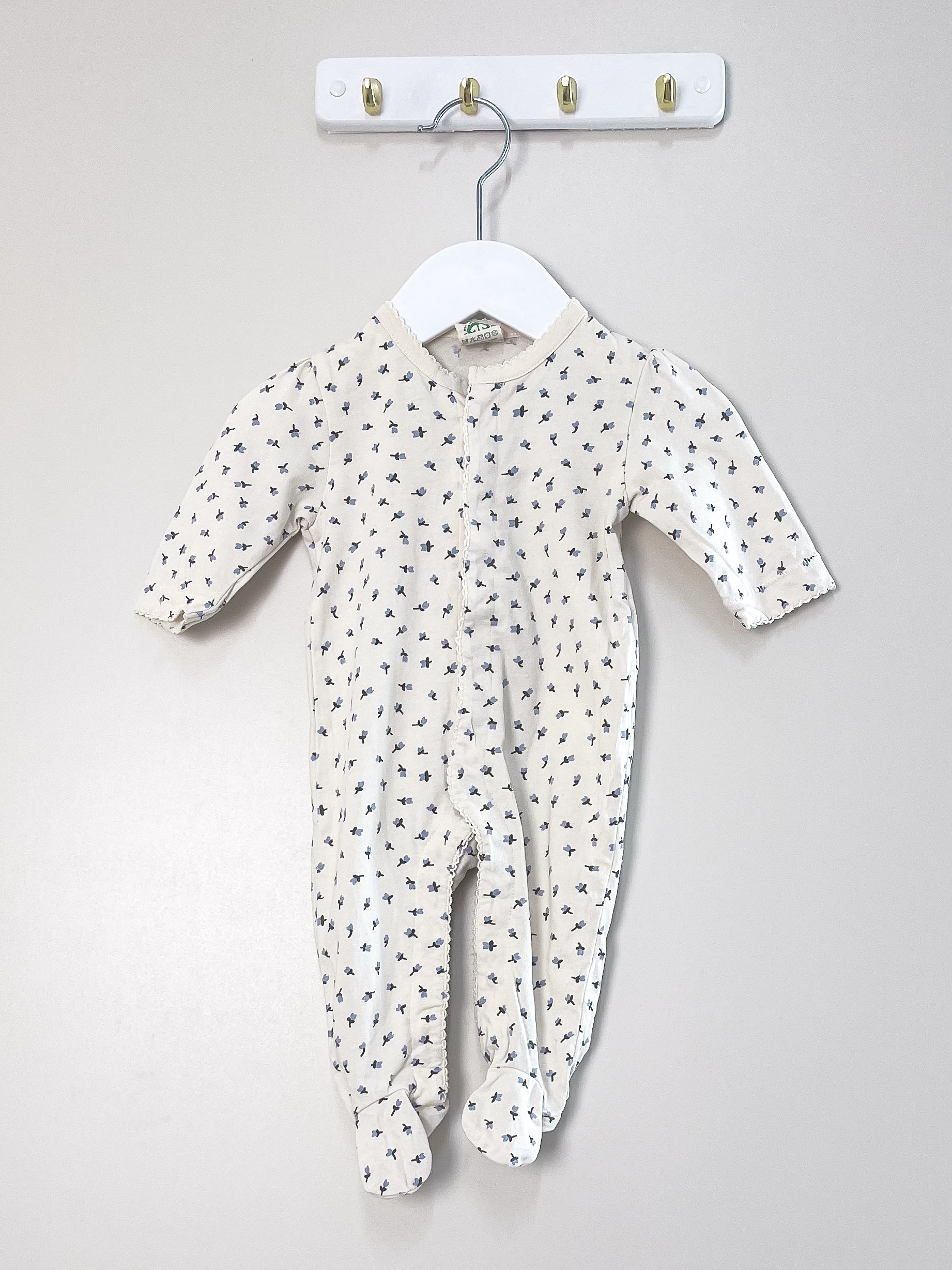 Nature Baby organic lucy suit - blue tulip (0-3m)