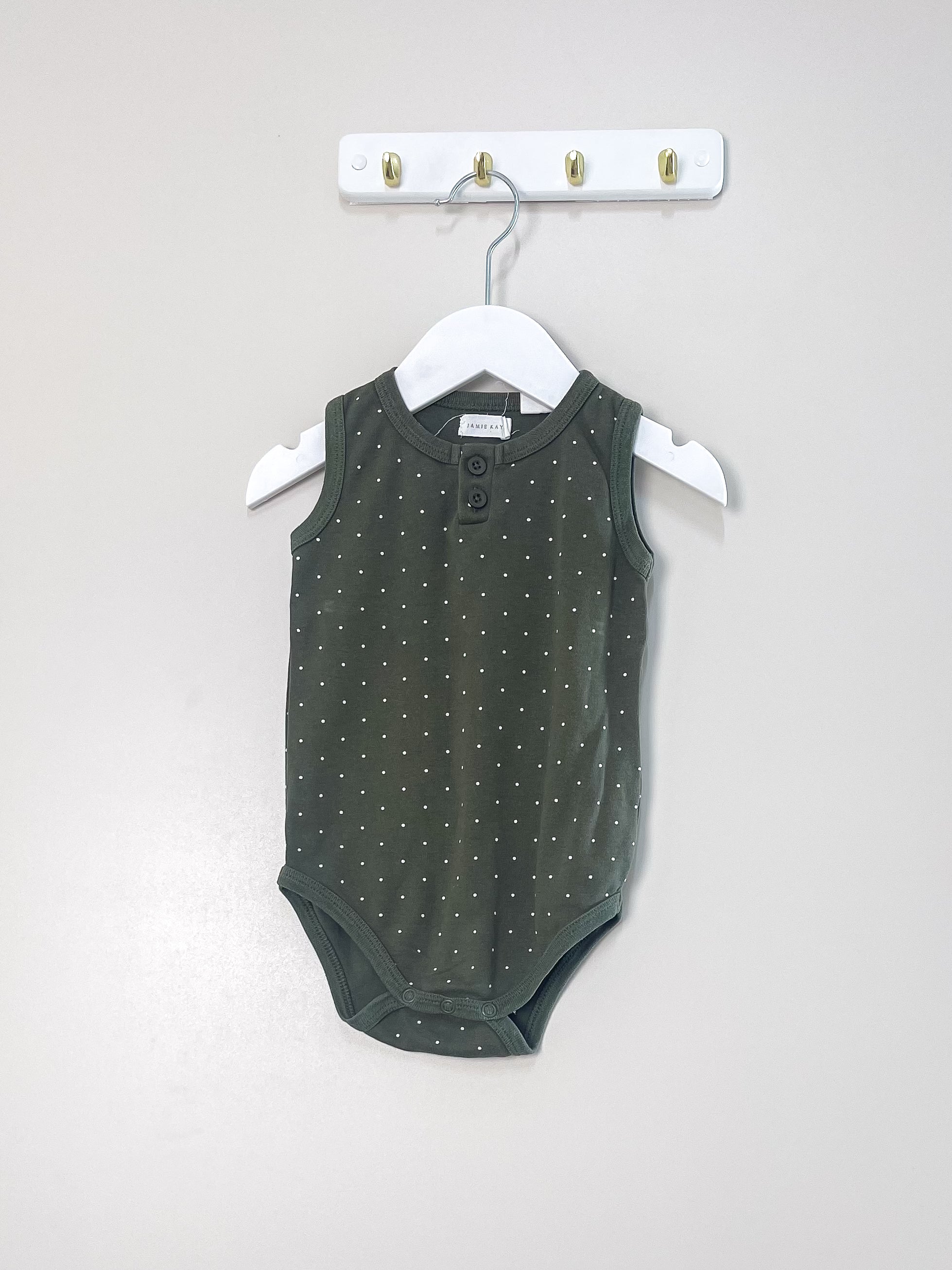 Jamie Kay organic singletsuit - tiny dots (2y)