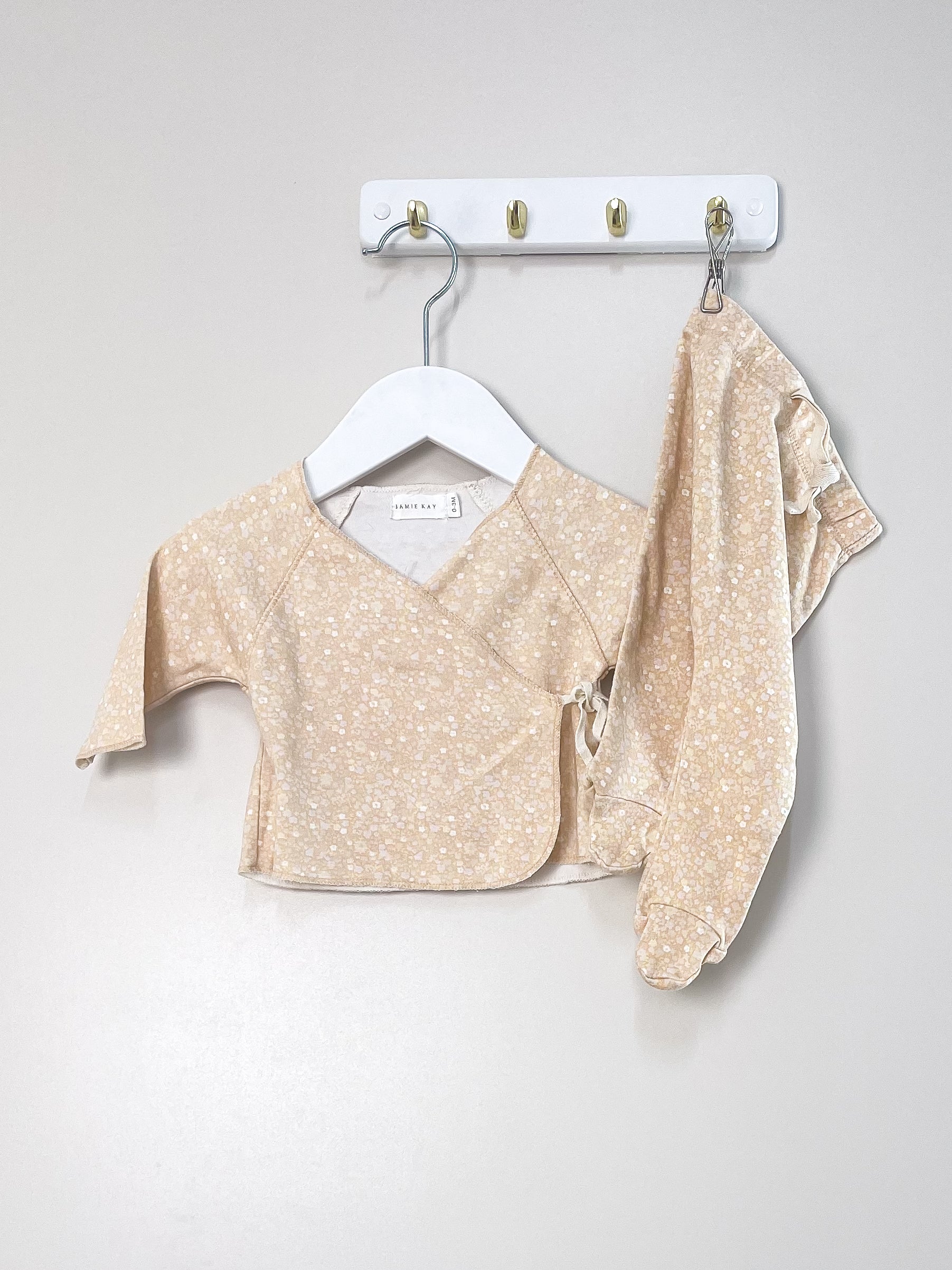 Jamie Kay organic wrap top set (0-3m)