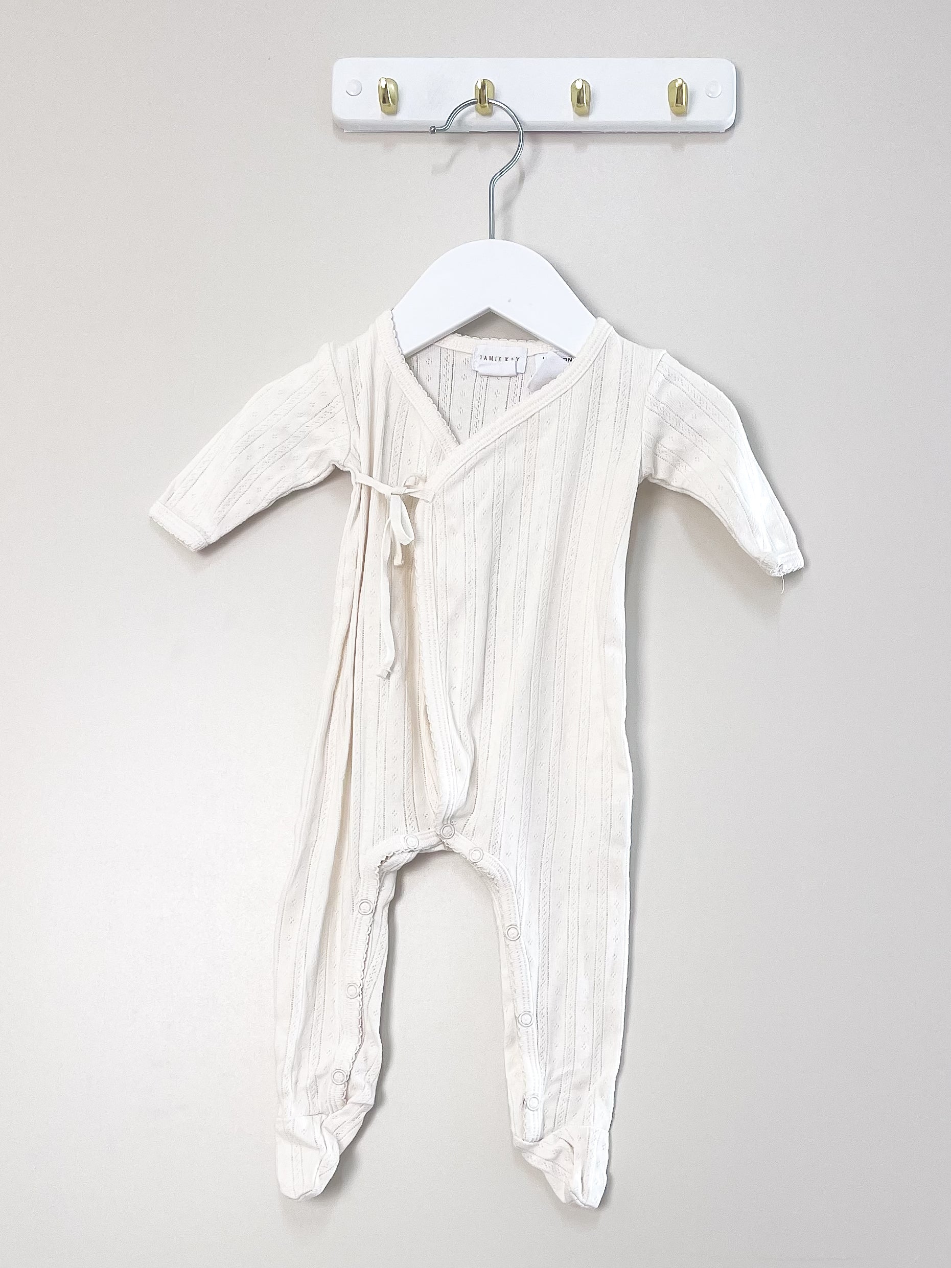 Jamie Kay organic pointelle kimono onepiece (newborn)