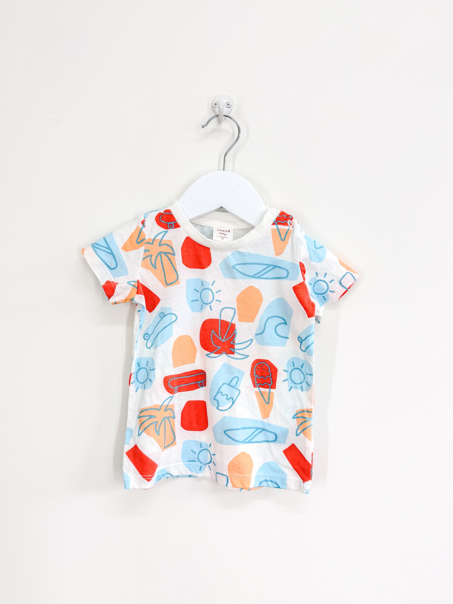 Seed summer shapes tee (3-6m)