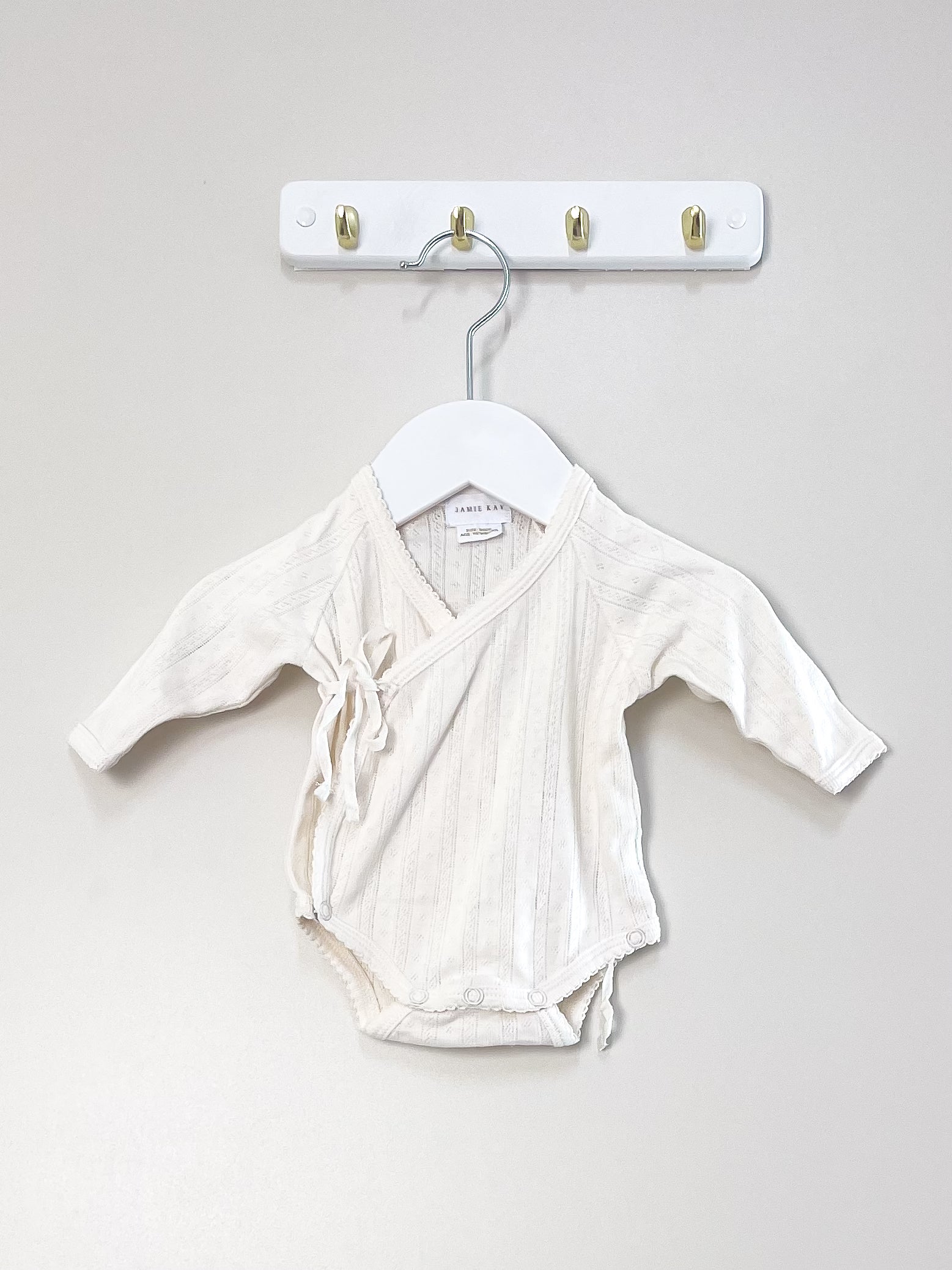 Jamie Kay organic pointelle kimono bodysuit (newborn)