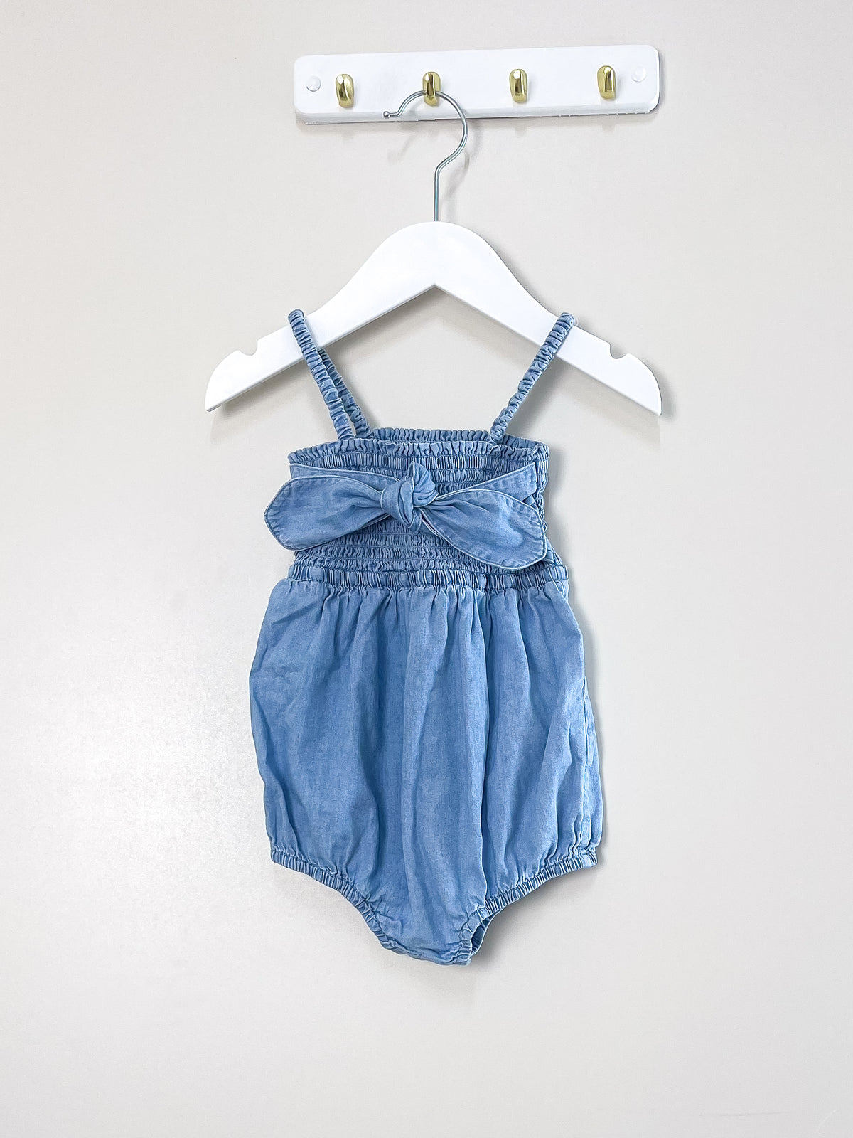 Country Road chambray bow sunsuit (18-24m)