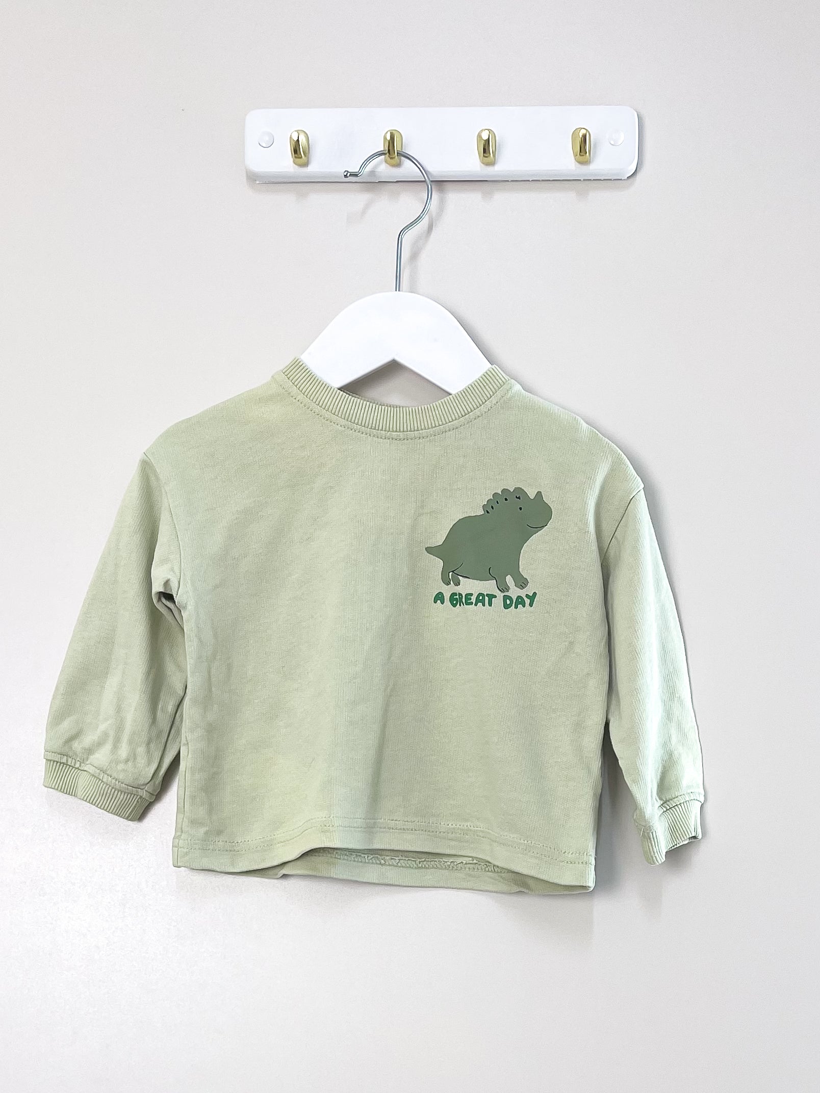 H&M lightweight dino sweatshirt (6-9m)