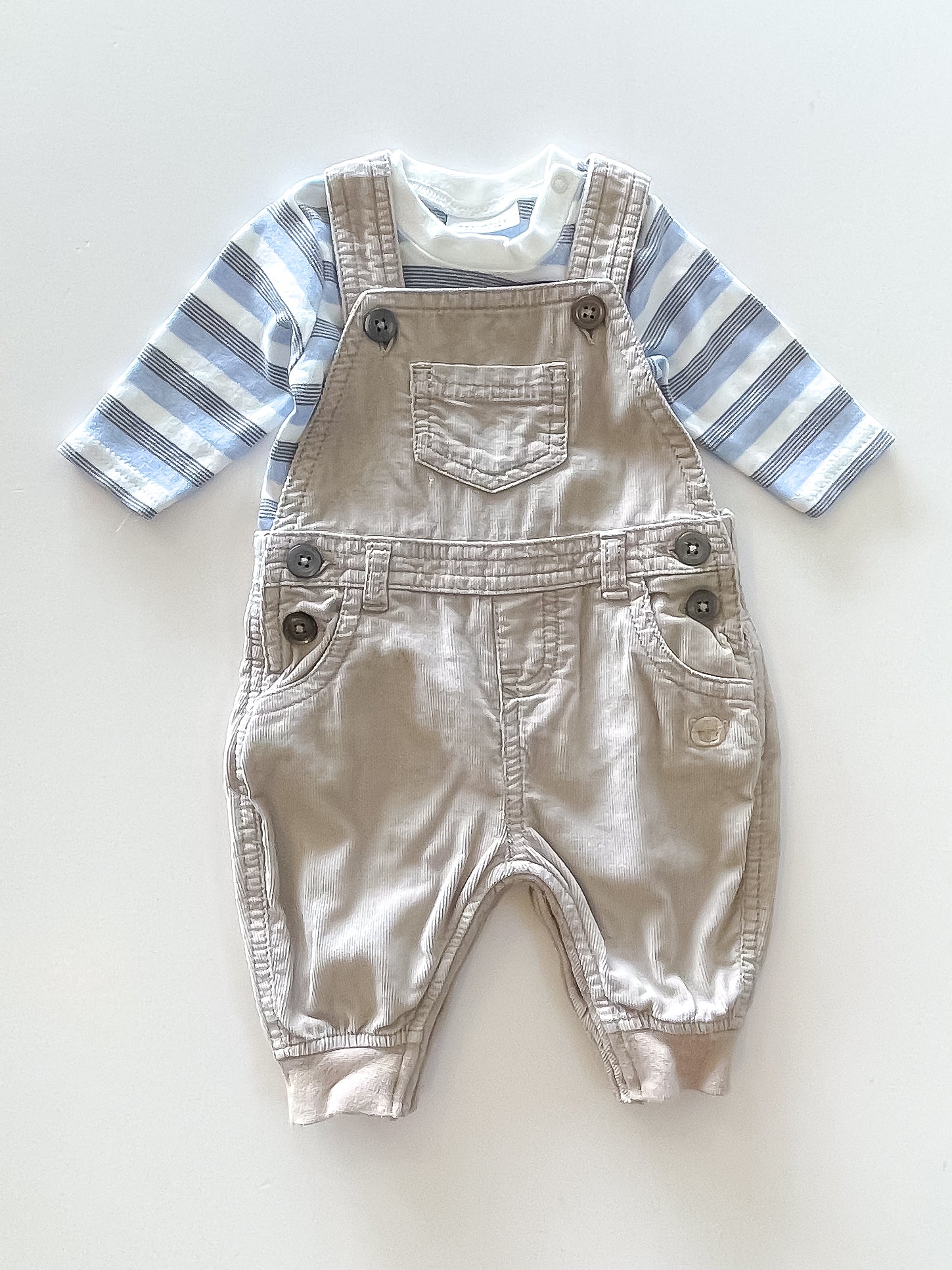 Next pincord overalls set (newborn)