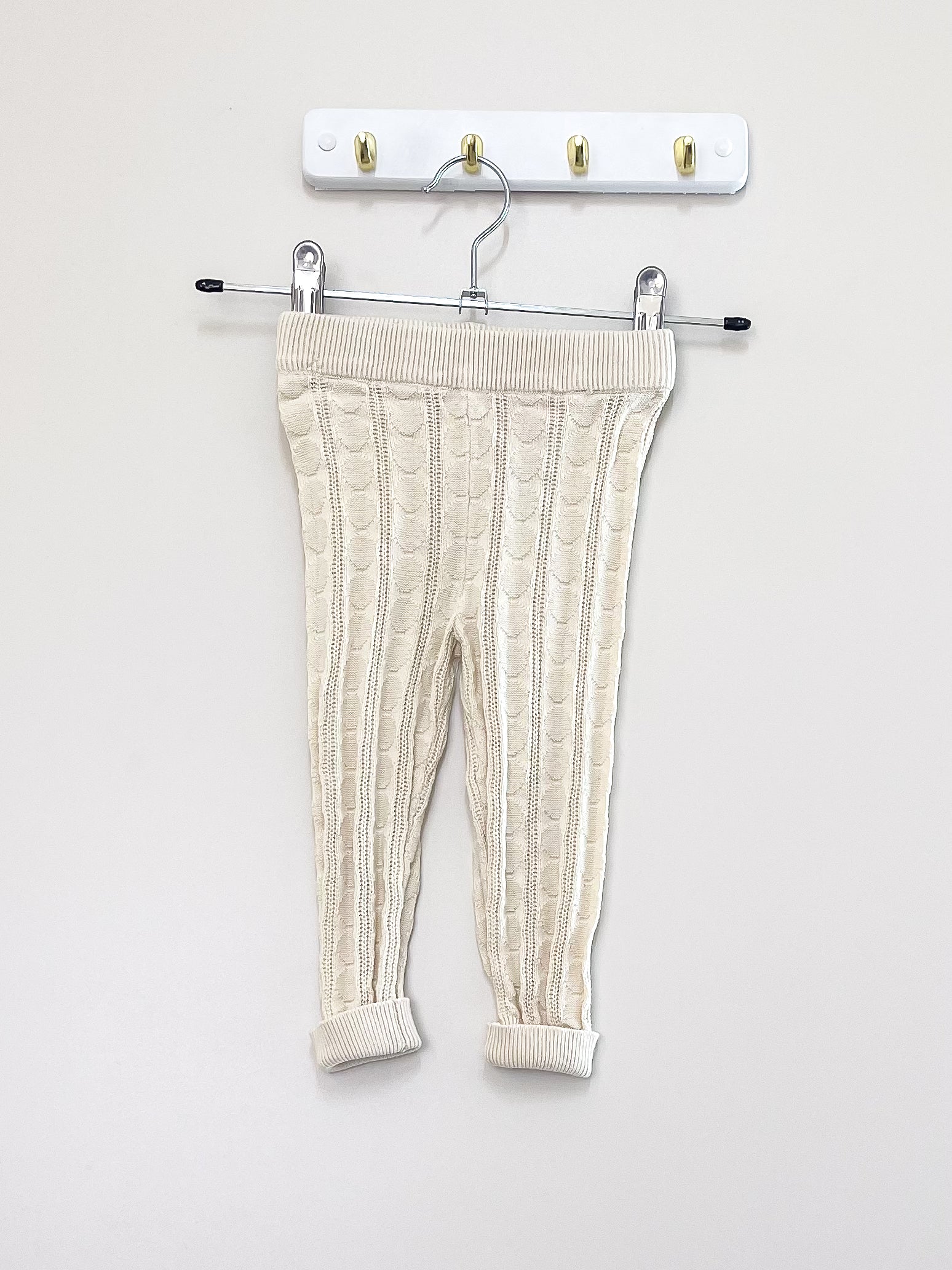 Teeny Weeny cable knit leggings (6-12m)