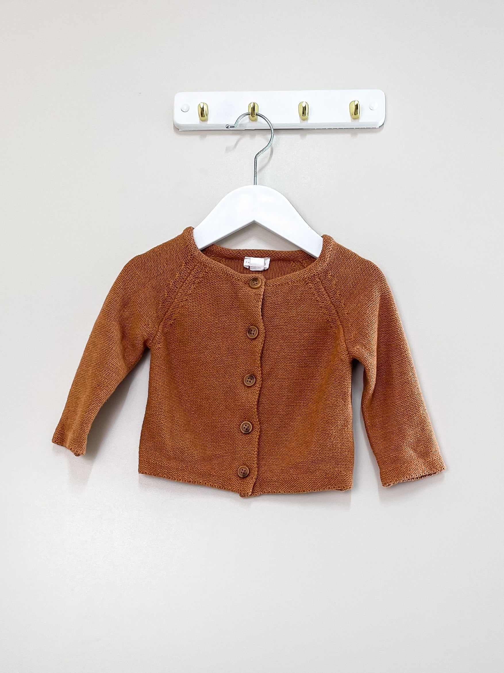 Jamie Kay OG simple cardigan - tawny marle (3-6m)