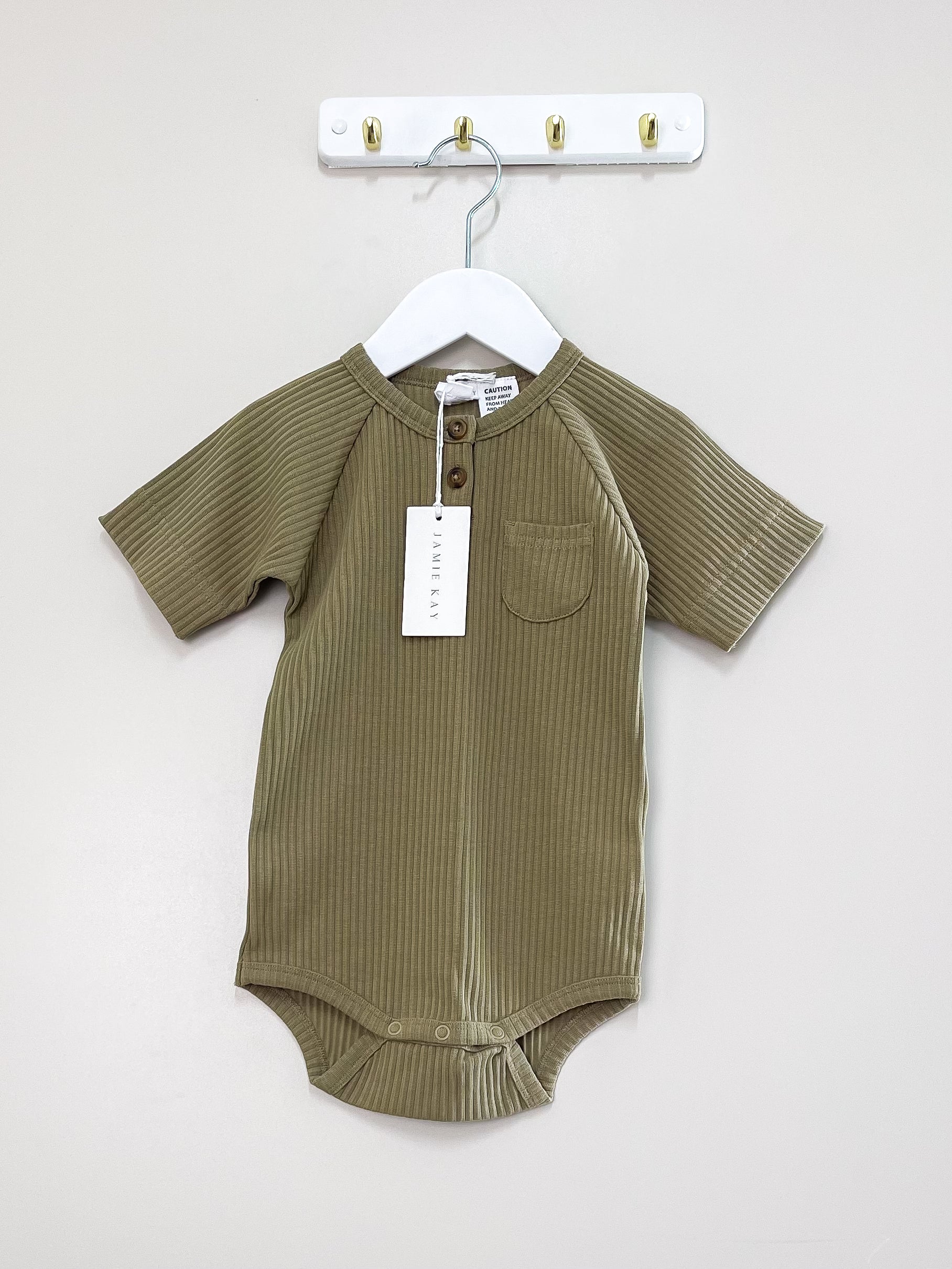 BNWT Jamie Kay hugo bodysuit - shortbread (2y)