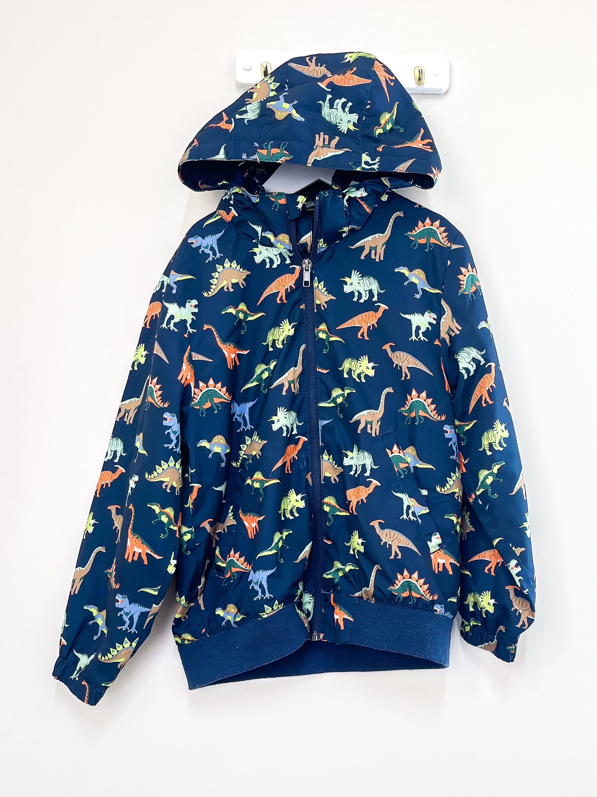 H&M dino lined windbreaker (7-8y)