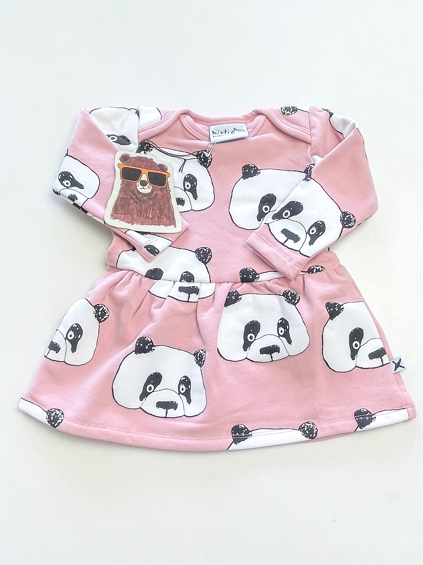 BNWT Minti cheeky panda furry dress (6-12m)