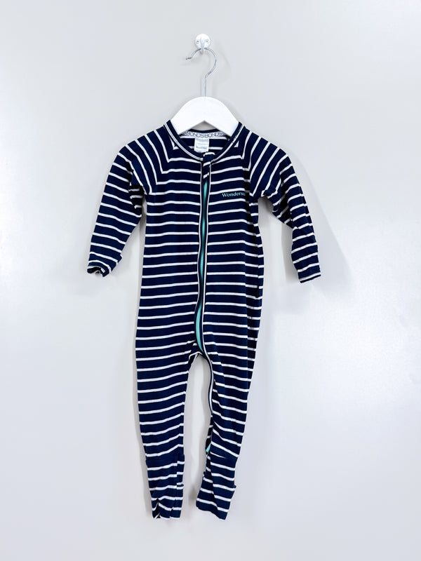 Bonds wondersuit - blue stripe (18-24m)