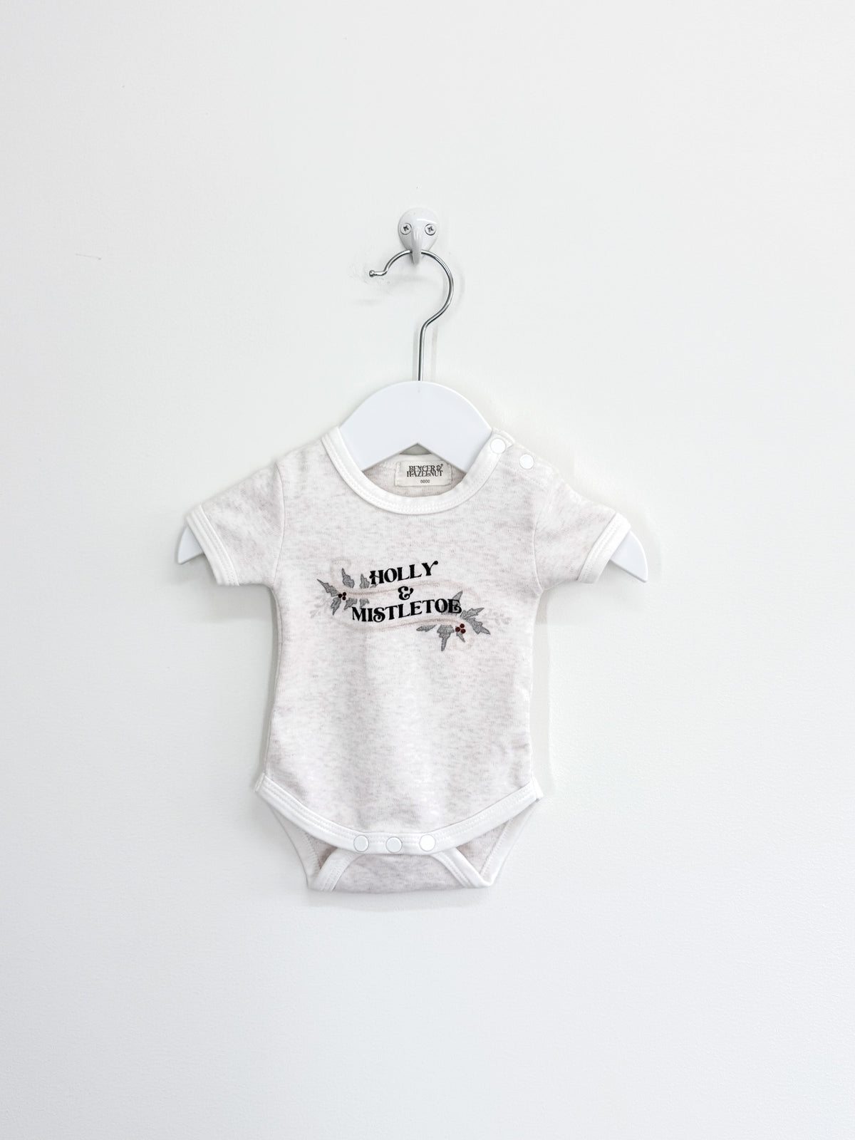 🎄 Bence & Hazelnut holly & mistletoe bodysuit (newborn)