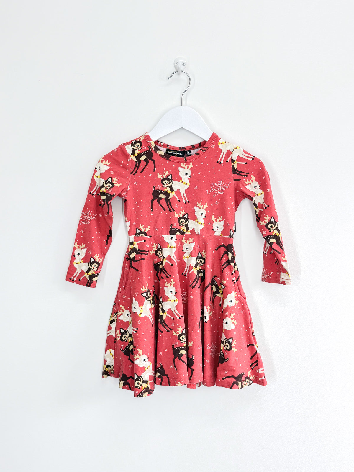 🎄 Rock Your Kid rcomet & cupid waisted dress (3y)