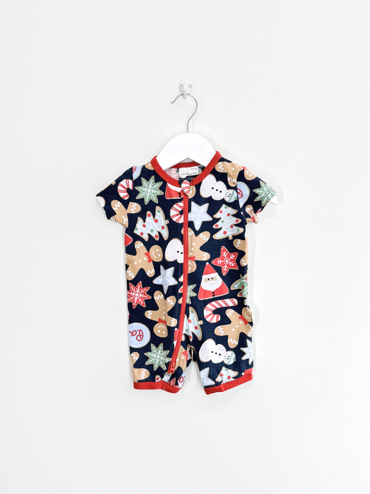 🎄 Peter Alexander short sleeve xmas zipsuit (3-6m)