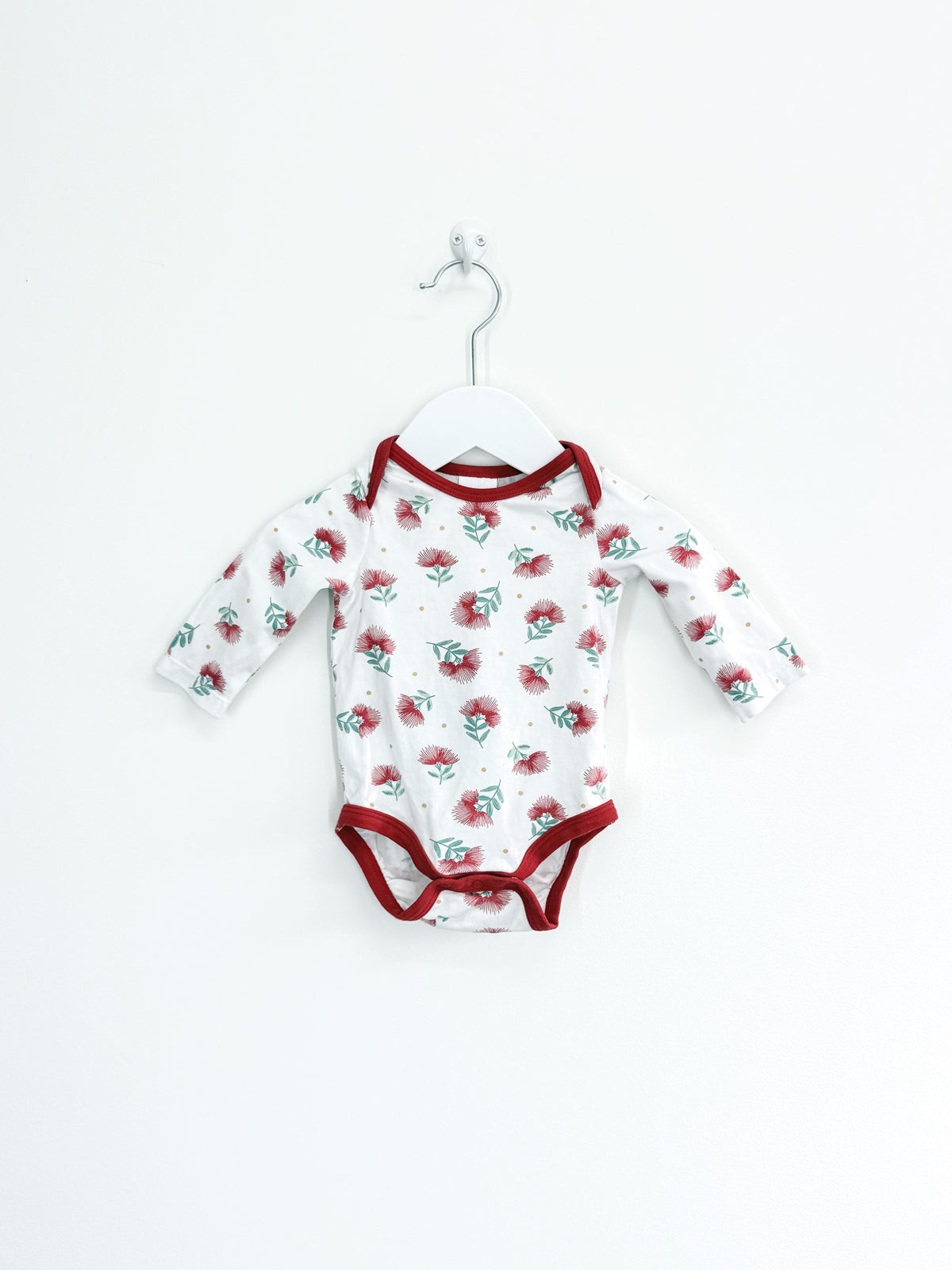🎄 Teeny Weeny pohutukawa bodysuit (0-3m)