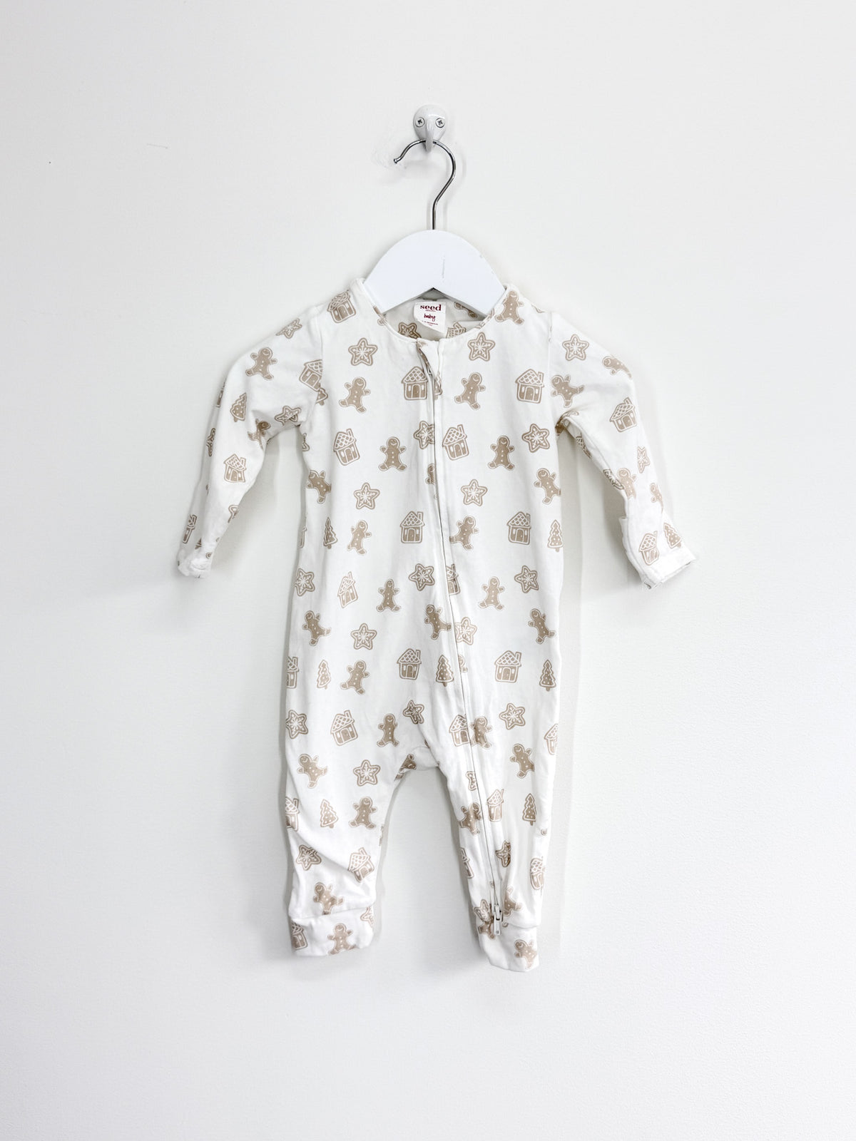🎄 Seed gingerbread zipsuit (3-6m)