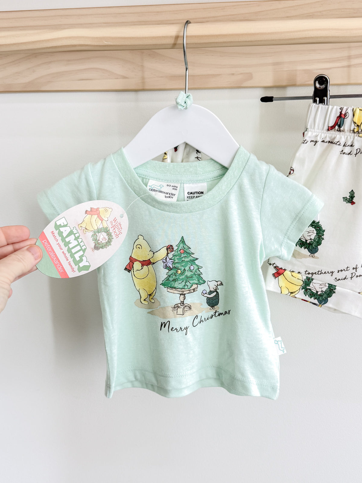 🎄 BNWT Peter Alexander x Winnie The Pooh xmas PJ set (0-3m)
