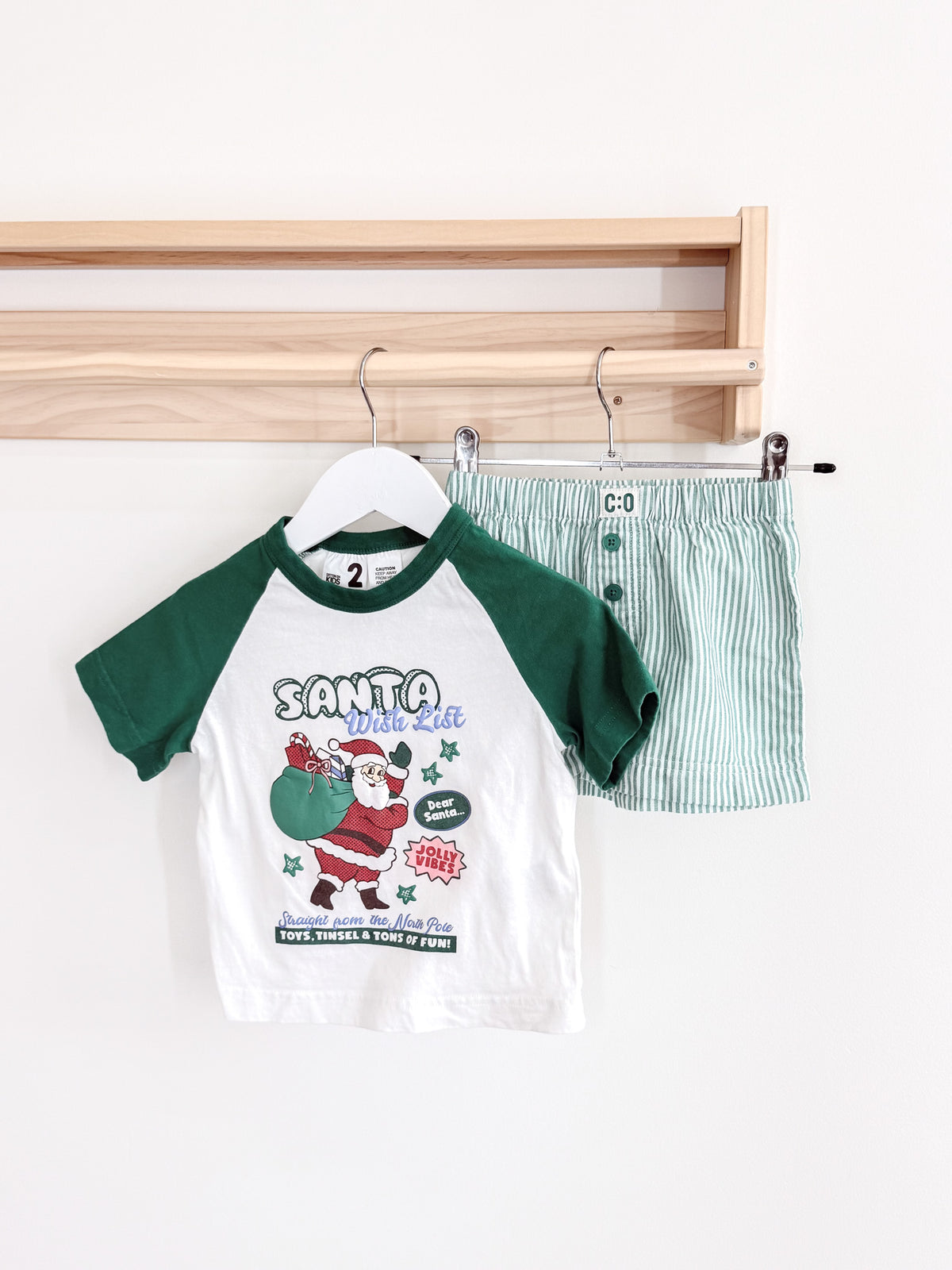 🎄 Cotton On Kids santa's wish list PJ set (2y)
